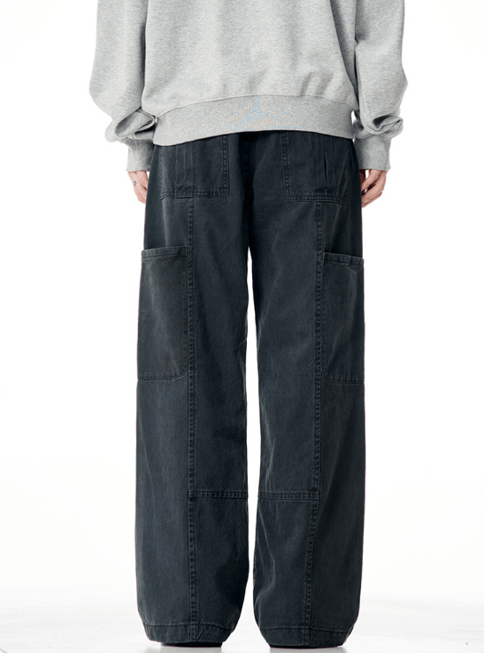 Japanese Brand × Jean American washed retro loose distressed straight trousers Size US 32 / EU 48 - 3 Thumbnail