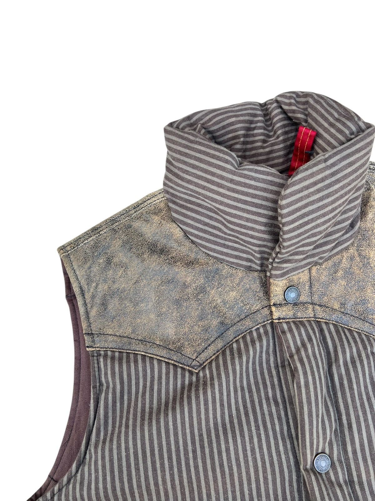 Levi's Vintage 2003 Levi’s Redloop Waxed Hybrid Leather puffer Vest Size US M / EU 48-50 / 2 - 3 Thumbnail