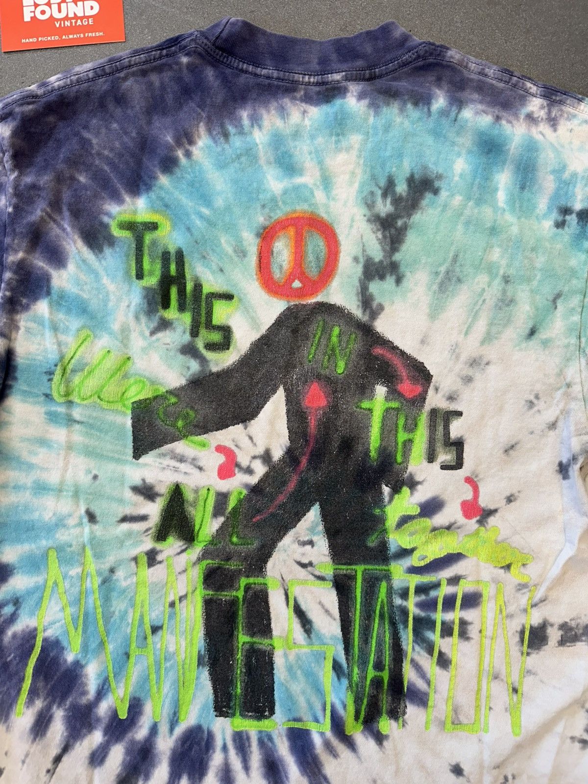 Travis Scott 2019 Travis Scott Astroworld Manifestation Tie-Dye Tee Size US S / EU 44-46 / 1 - 2 Thumbnail