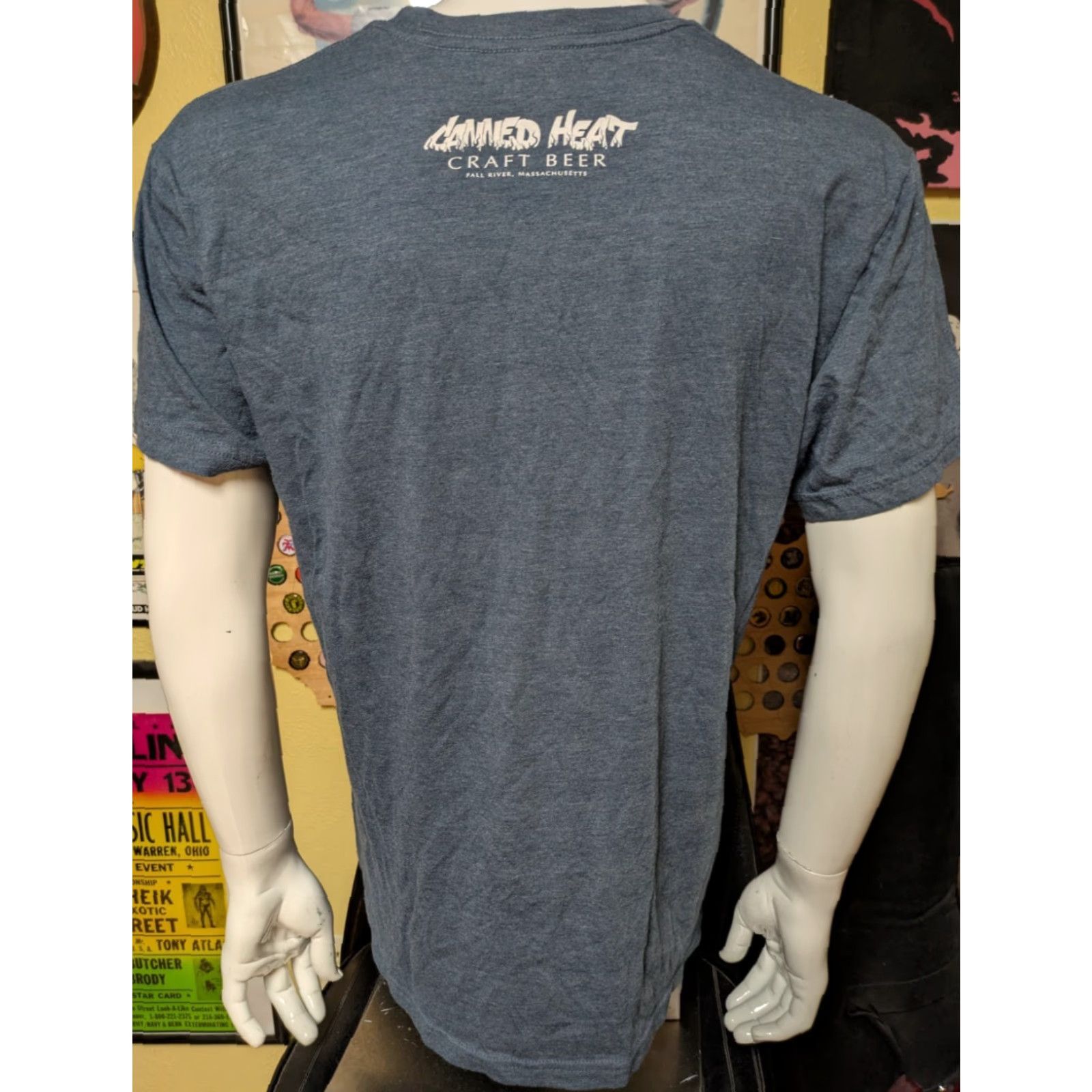 Next Level Canned Heat T-Shirt Next Level Shirt Gray XL Men Bar Beer Graphic Tee 50% Polyester 25% Cotton 25% Rayon Fall River MA Mens Size US XL / EU 56 / 4 - 3 Thumbnail