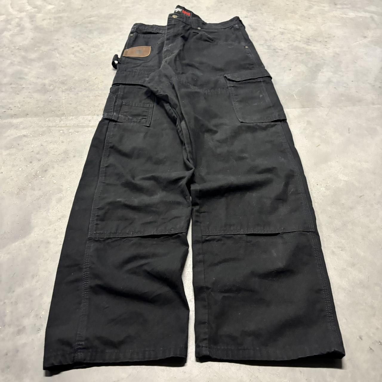 Japanese Brand × Vintage Crazy Vintage Y2K/2000s Baggy Black Streetwear Workwear Cargo Pants! Size US 36 / EU 52 - 3 Thumbnail