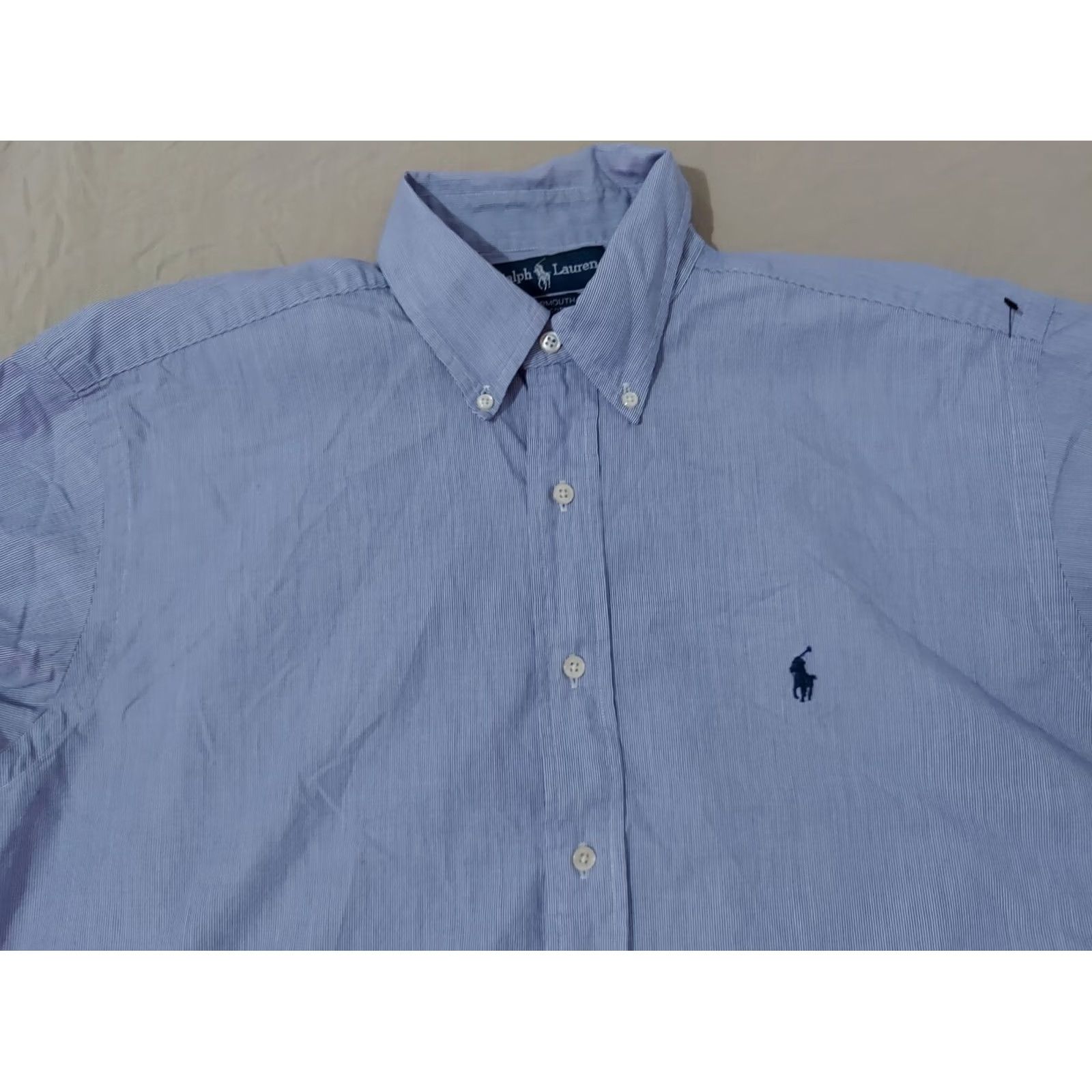 Polo Ralph Lauren Polo Ralph Lauren Dress Shirt Mens Blue Cotton 16 34 35 Button Shirt Regular Size 16 Blue Cotton Mens Dress Shirt Size 42R - 2 Thumbnail