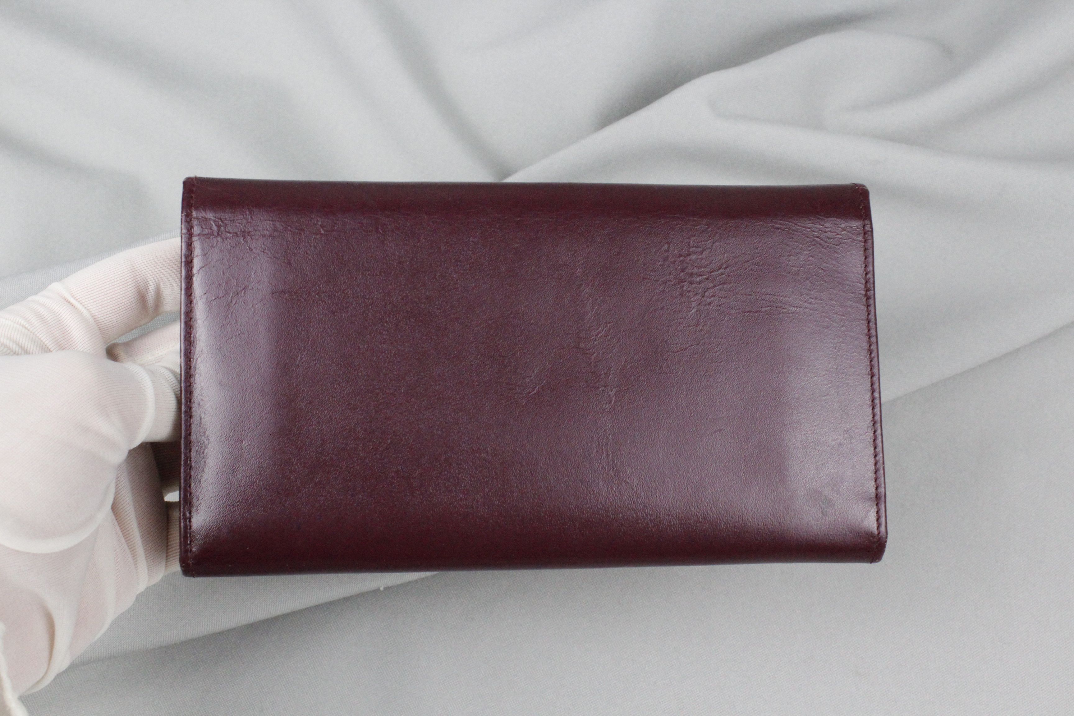 Cartier Vintage Cartier Logo Burgundy Leather Wallet Size ONE SIZE - 10 Thumbnail