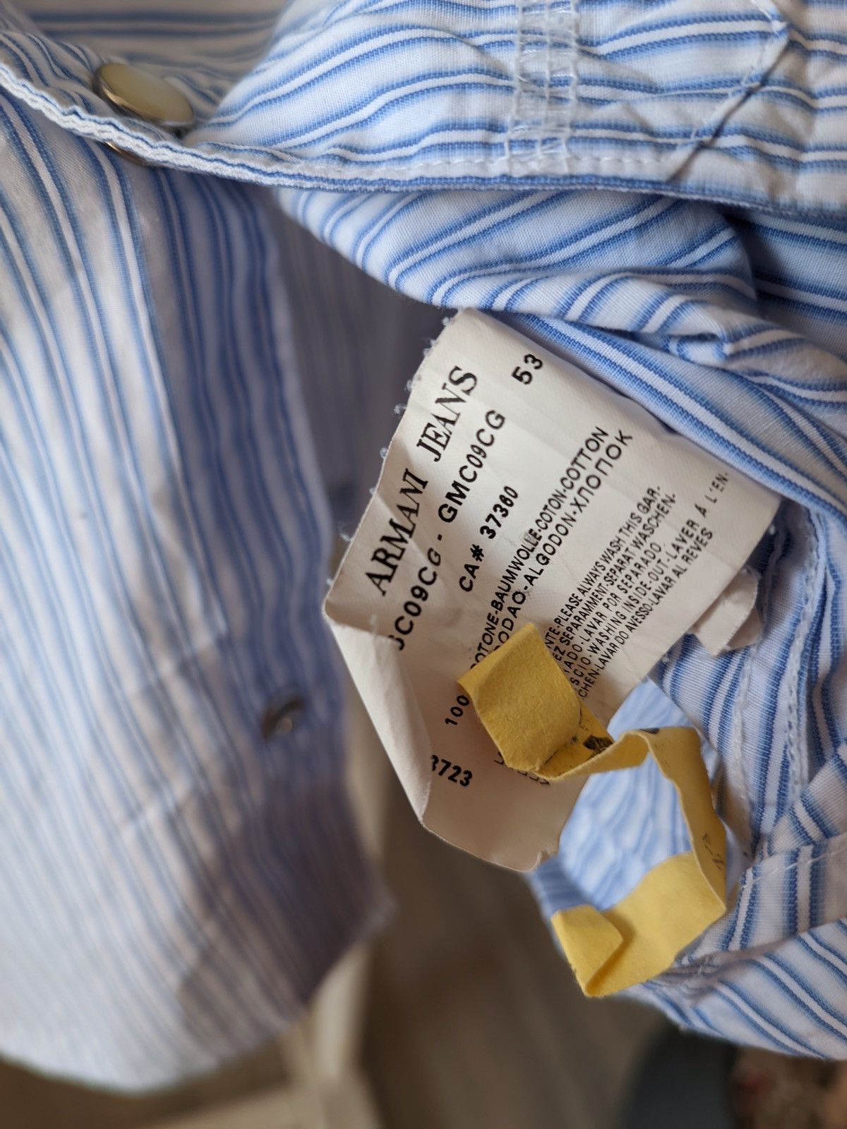 Armani Armani Jeans vintage oldmoney striped shirt Size US M / EU 48-50 / 2 - 5 Thumbnail
