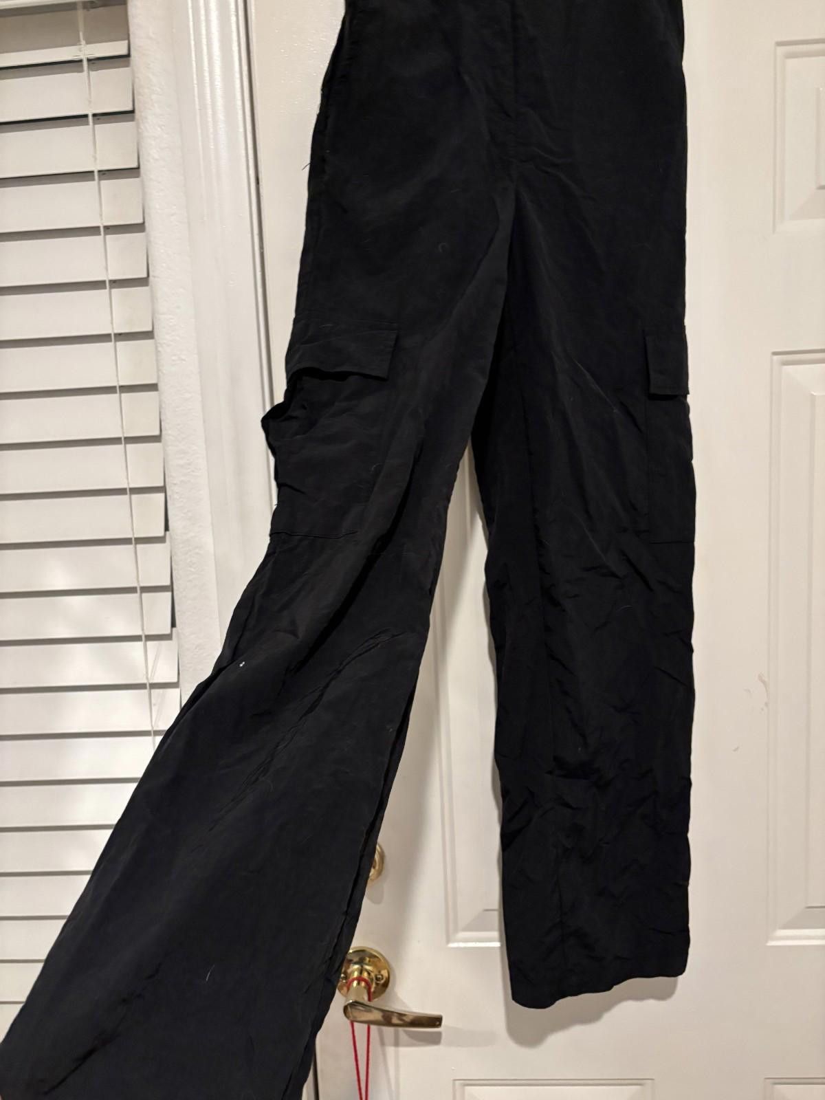 Designer Womens sz S Happily Grey black athletic cargo pants #550 Size 28" / US 6 / IT 42 - 2 Thumbnail