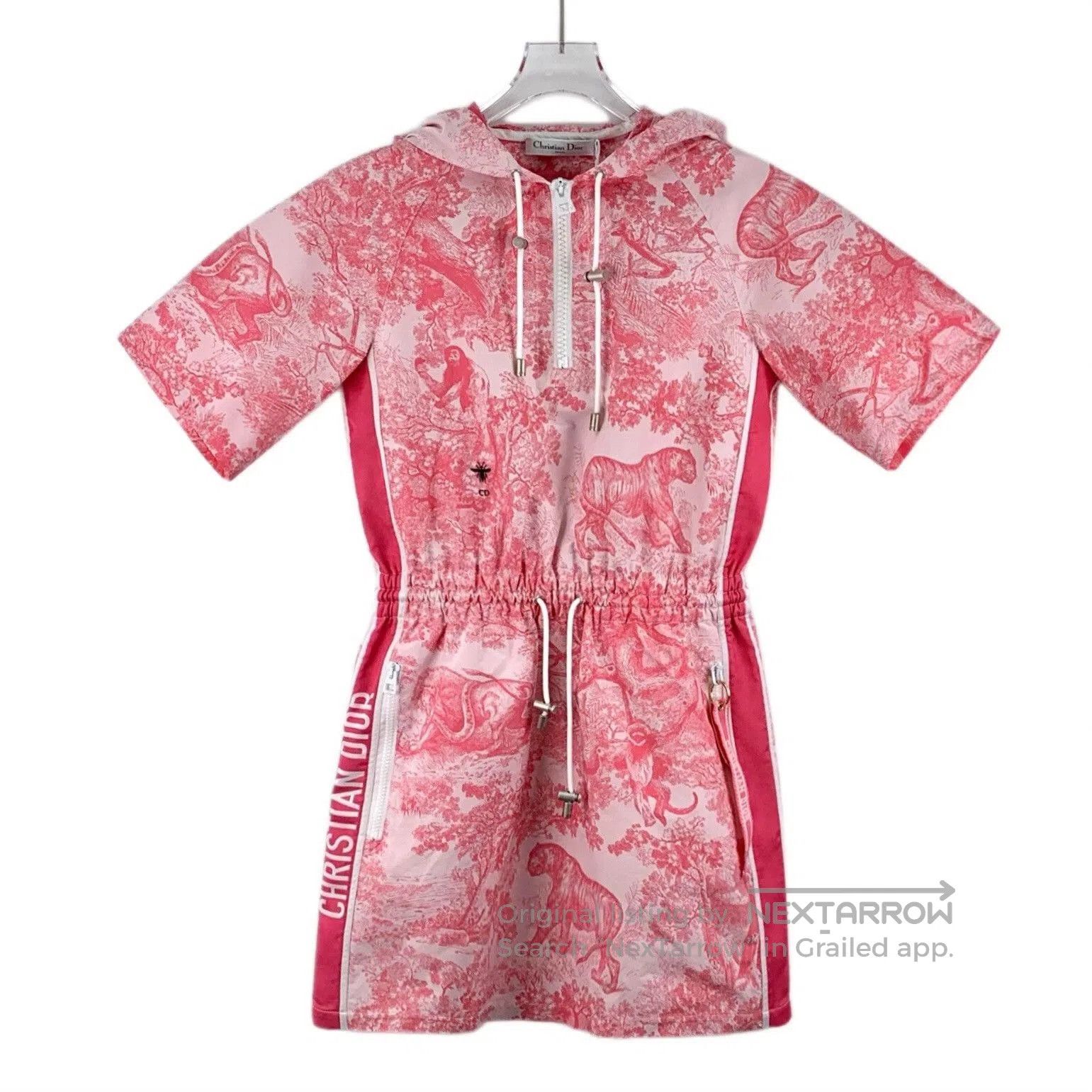 Dior Dior Pink Animal Jungle Print Hooded Dress. Size XS / US 0-2 / IT 36-38 - 1 Thumbnail