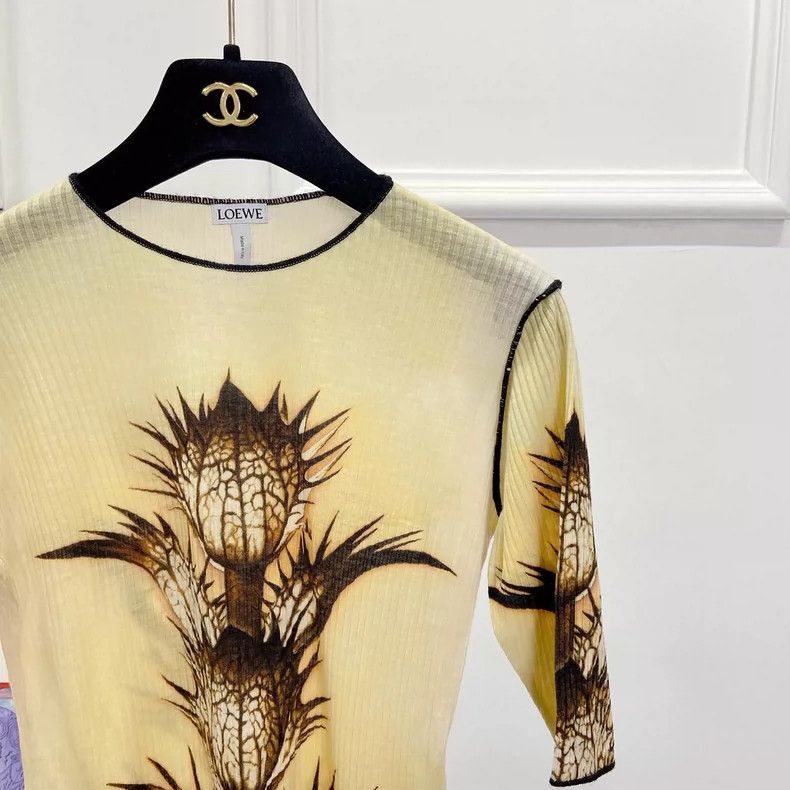 Loewe loewe Yellow printed short-sleeved shirt 2506-Nextarrow Size US M / EU 48-50 / 2 - 3 Thumbnail