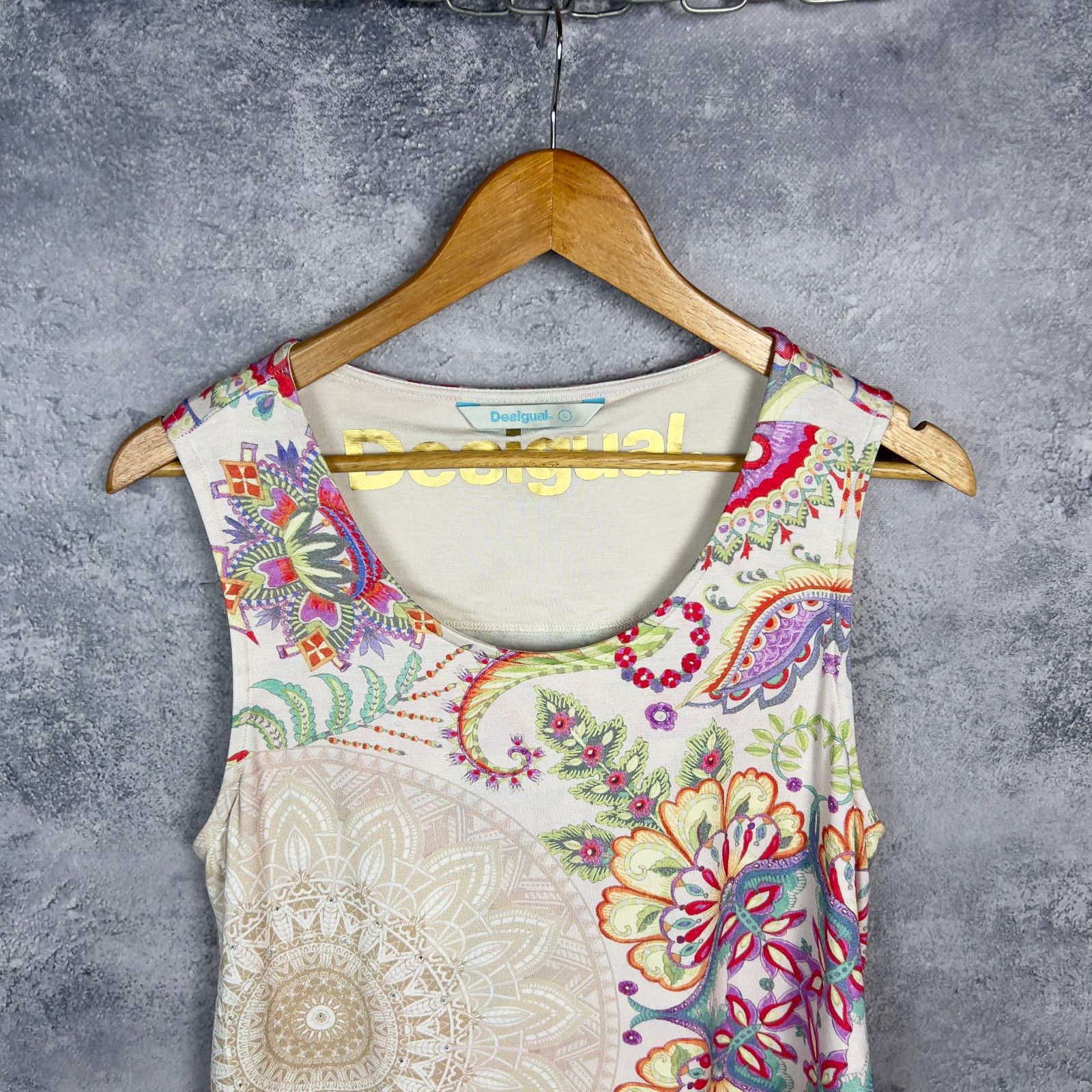 Desigual Desigual Tank Top Women's Size L Multicolor Sleeveless ` Size L / US 10 / IT 46 - 2 Thumbnail