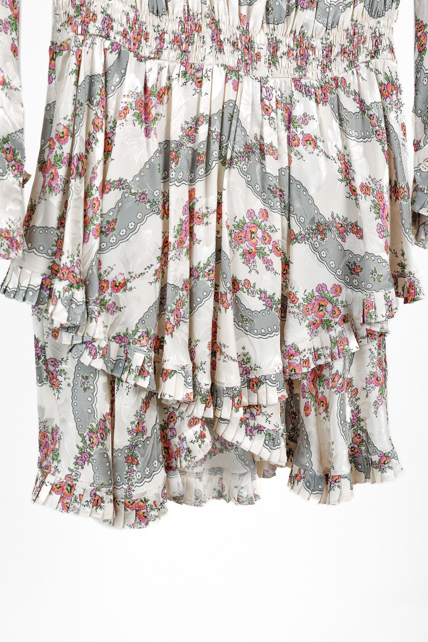 Isabel Marant Isabel Marant Josephine Antique Floral-Print Tie-Neck Dress Size M / US 6-8 / IT 42-44 - 10 Thumbnail
