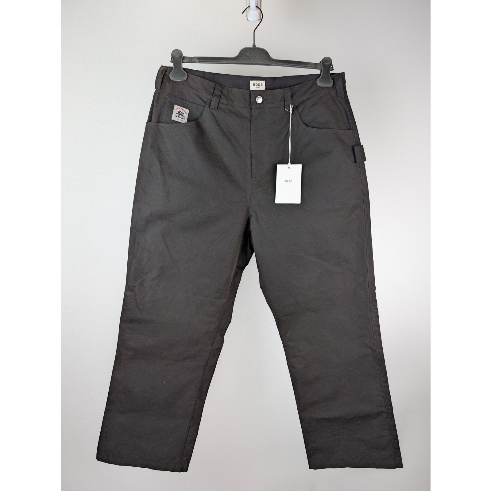 Bode o1rshd1 Waxed Cotton Knolly Brook Trousers in Brown Size US 38 / EU 54 - 2 Thumbnail