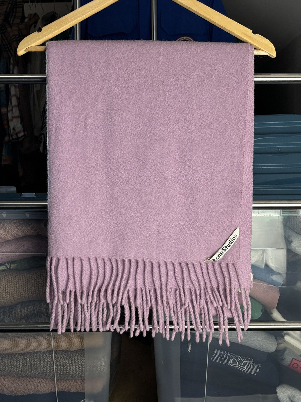 Acne Studios Lilac Wool Scarf