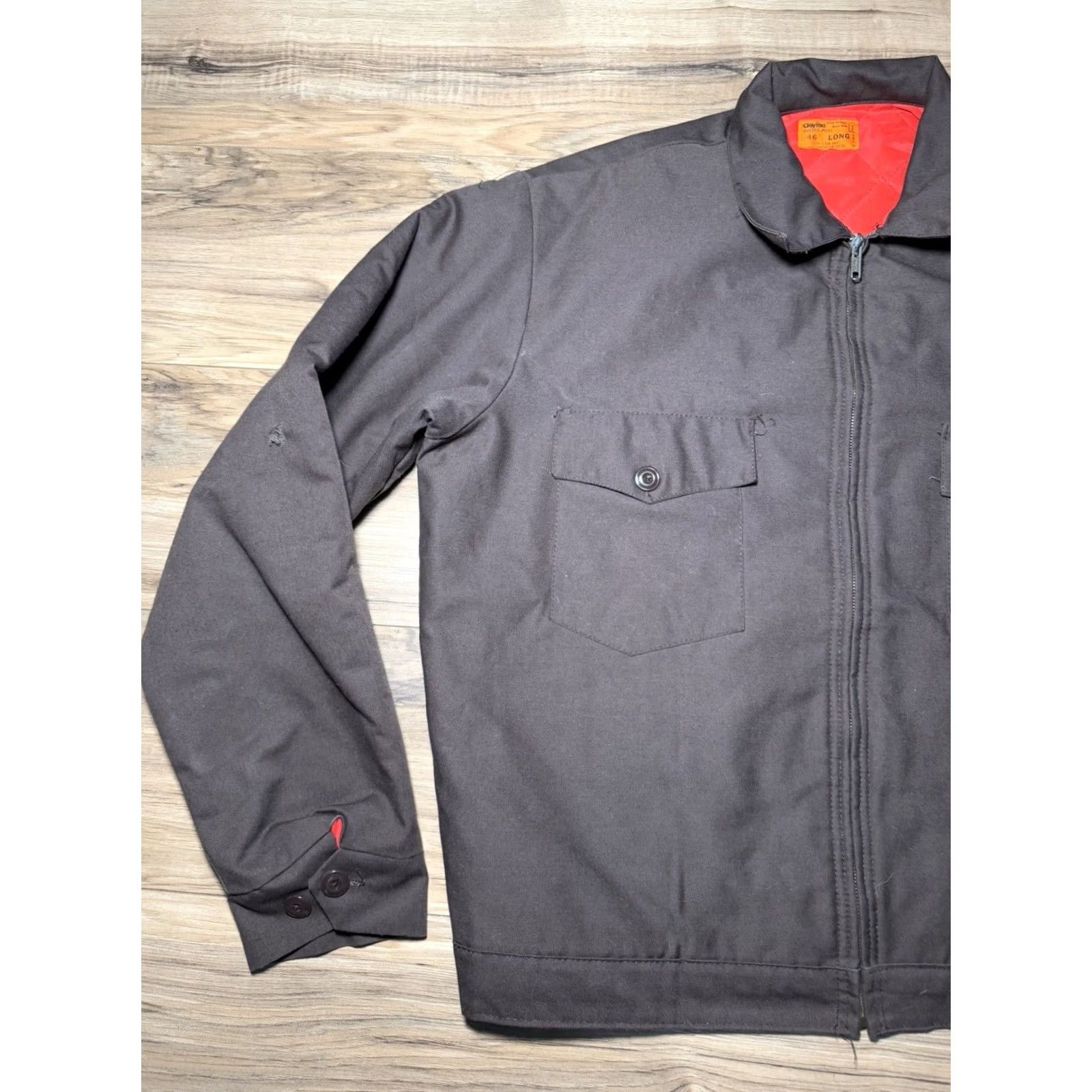 Vintage VINTAGE Clayton Work Jacket XL Long Brown Trucking 70s 80s Canvas Mens Size US XL / EU 56 / 4 - 3 Thumbnail