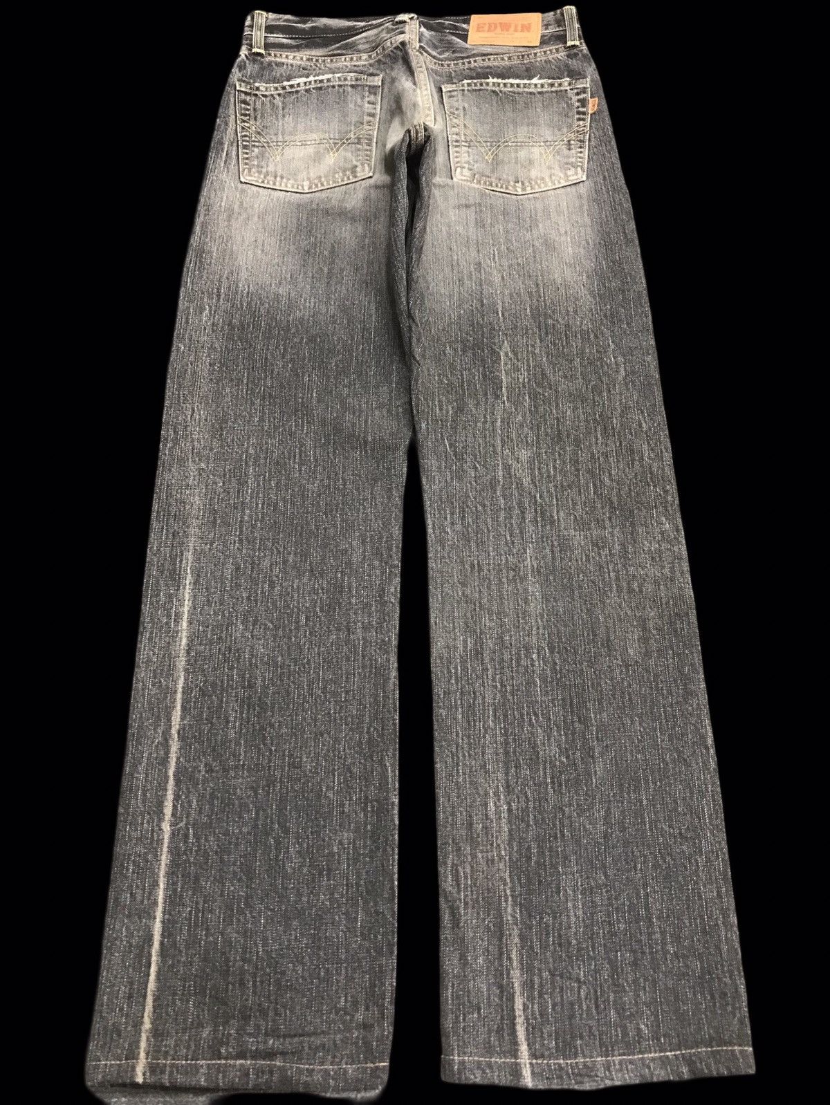 Edwin 💥90s Style💥Vtg EDWIN RAW FADE BLCK WASH Selvedge Denim F52 Size US 29 - 2 Thumbnail