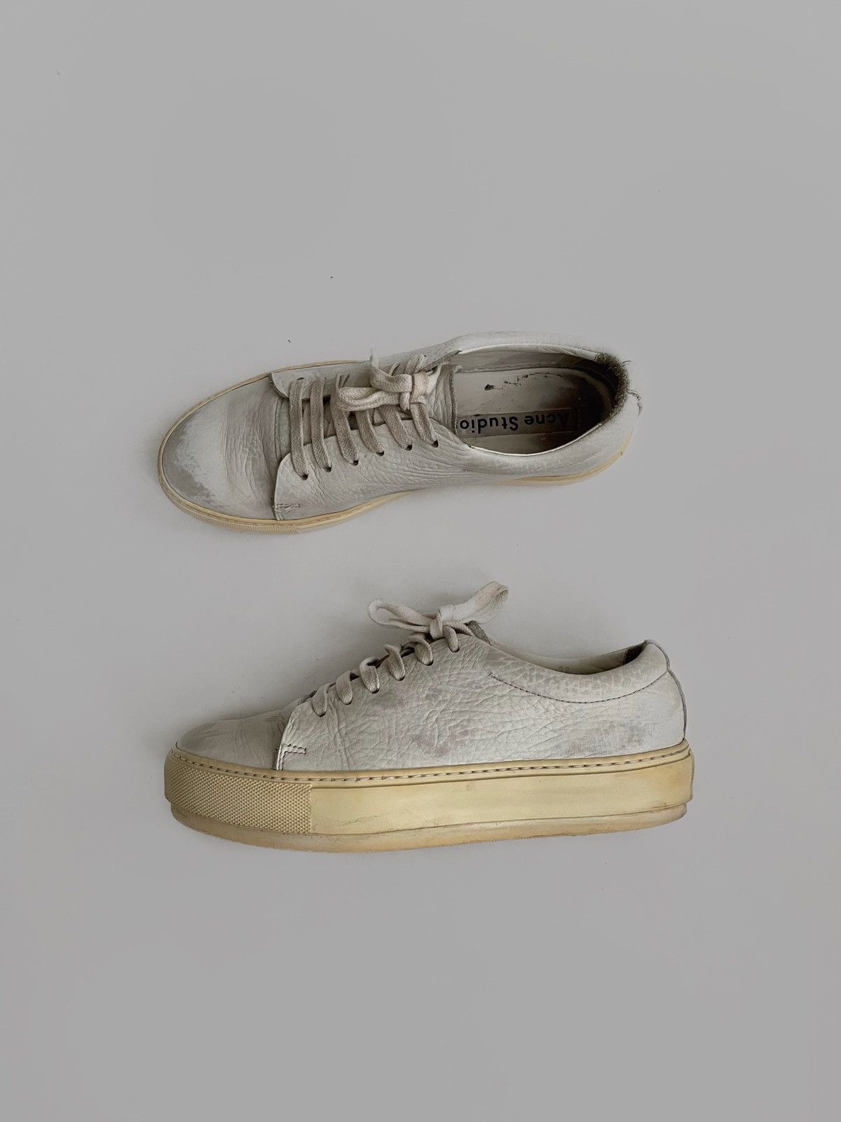 Acne Studios Acne Studios leather platform distressed shoes Size US 8 / IT 38 - 1 Thumbnail