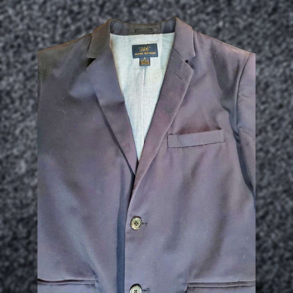 Brooks Brothers Signature 346 Fit 100% Cotton Blue Sport Coat Mens Size Medium Jacket Coat