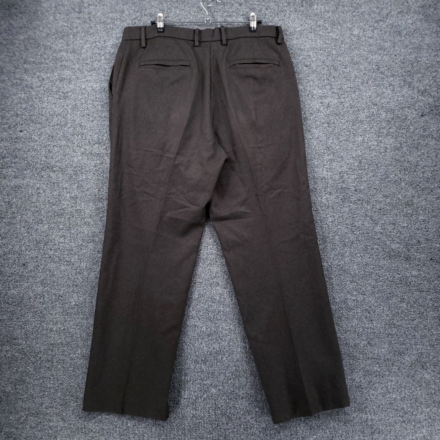 Dockers DOCKERS Dress Pants Mens 34x29 Gray Mid-Rise Straight Fit Flat Front Zip Front Slacks Size US 34 / EU 50 - 2 Thumbnail