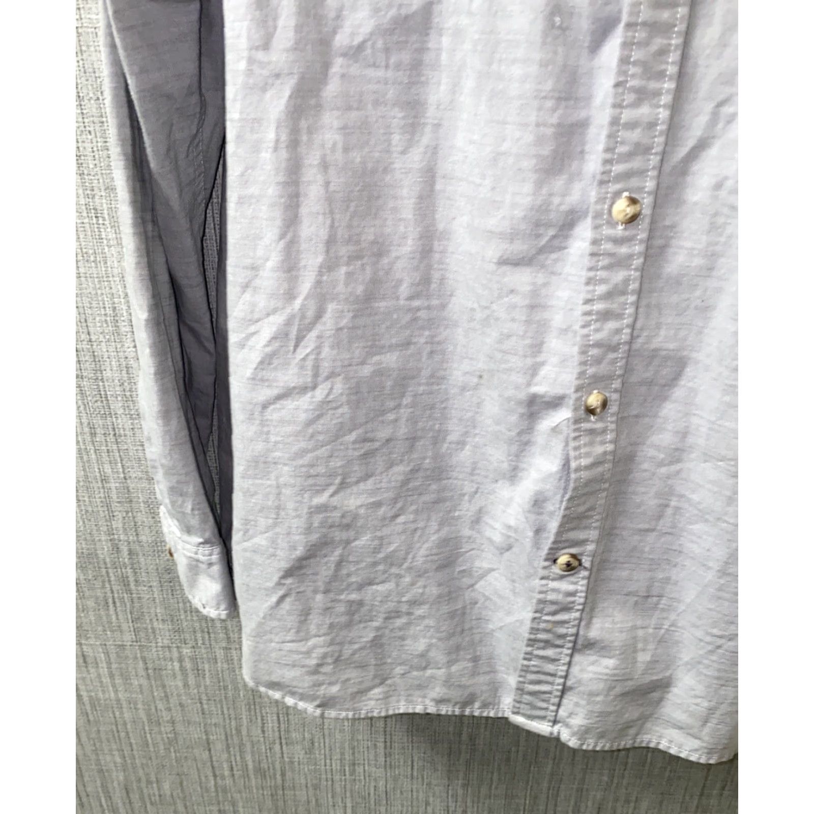 The North Face The North Face Shirt Mens XL Gray Long Sleeve Button-Up Button Front Casual Regular Cotton/Polyester Size US XL / EU 56 / 4 - 4 Thumbnail