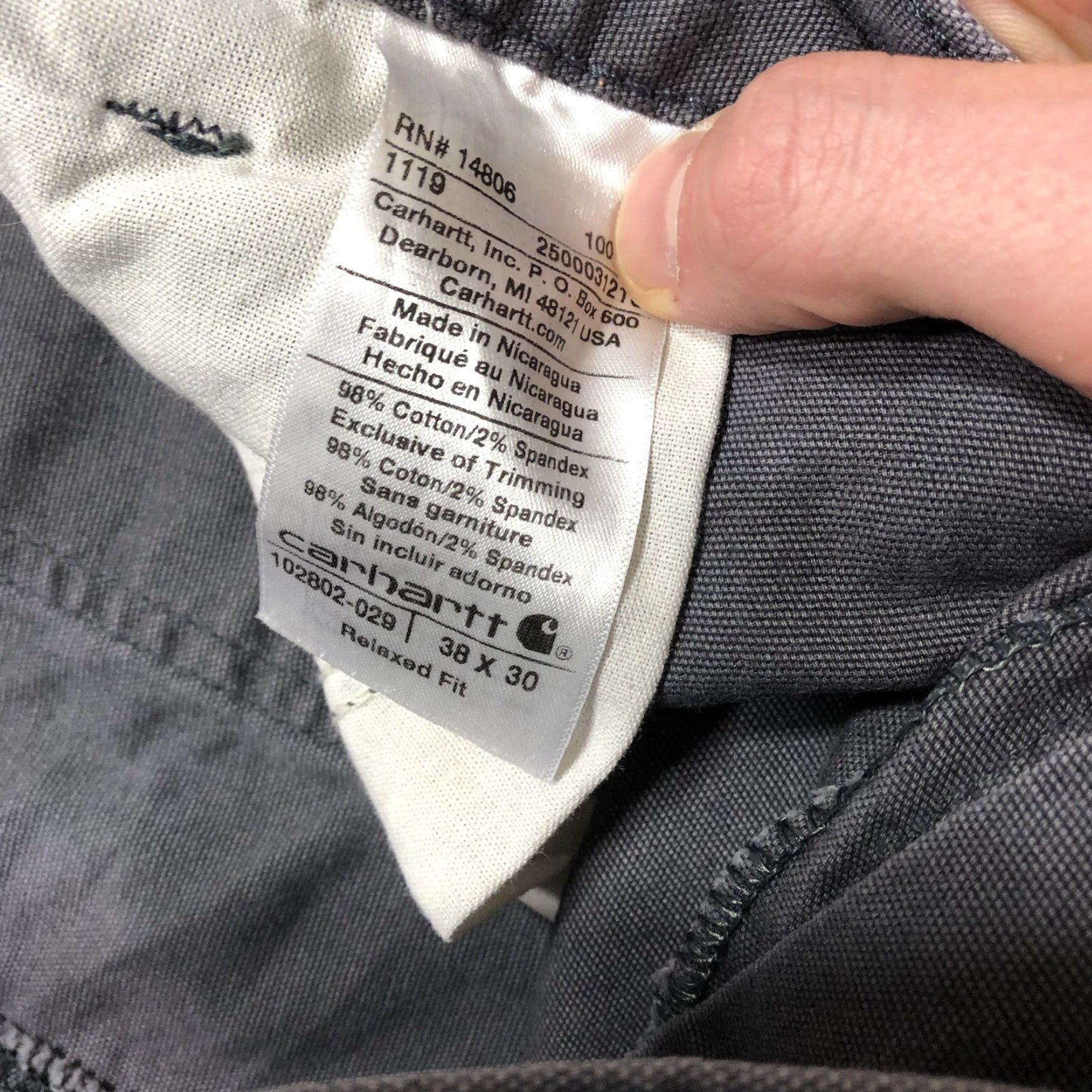 Carhartt Carhartt Pants Carpenter Relaxed 5-Pocket Canvas Tie Dye Gray 38x30 Mens Size US 38 / EU 54 - 6 Thumbnail