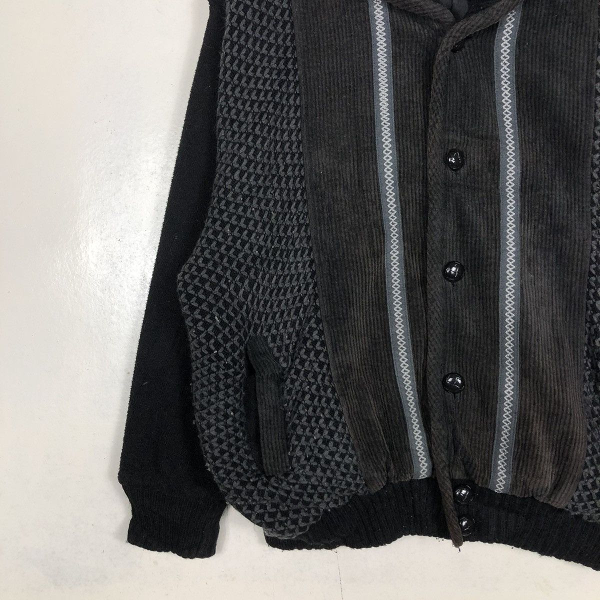 Japanese Brand × Vintage 📌VINTAGE BOMBER JACKET KNIT RUDOLF VALENTINO Size US M / EU 48-50 / 2 - 5 Thumbnail