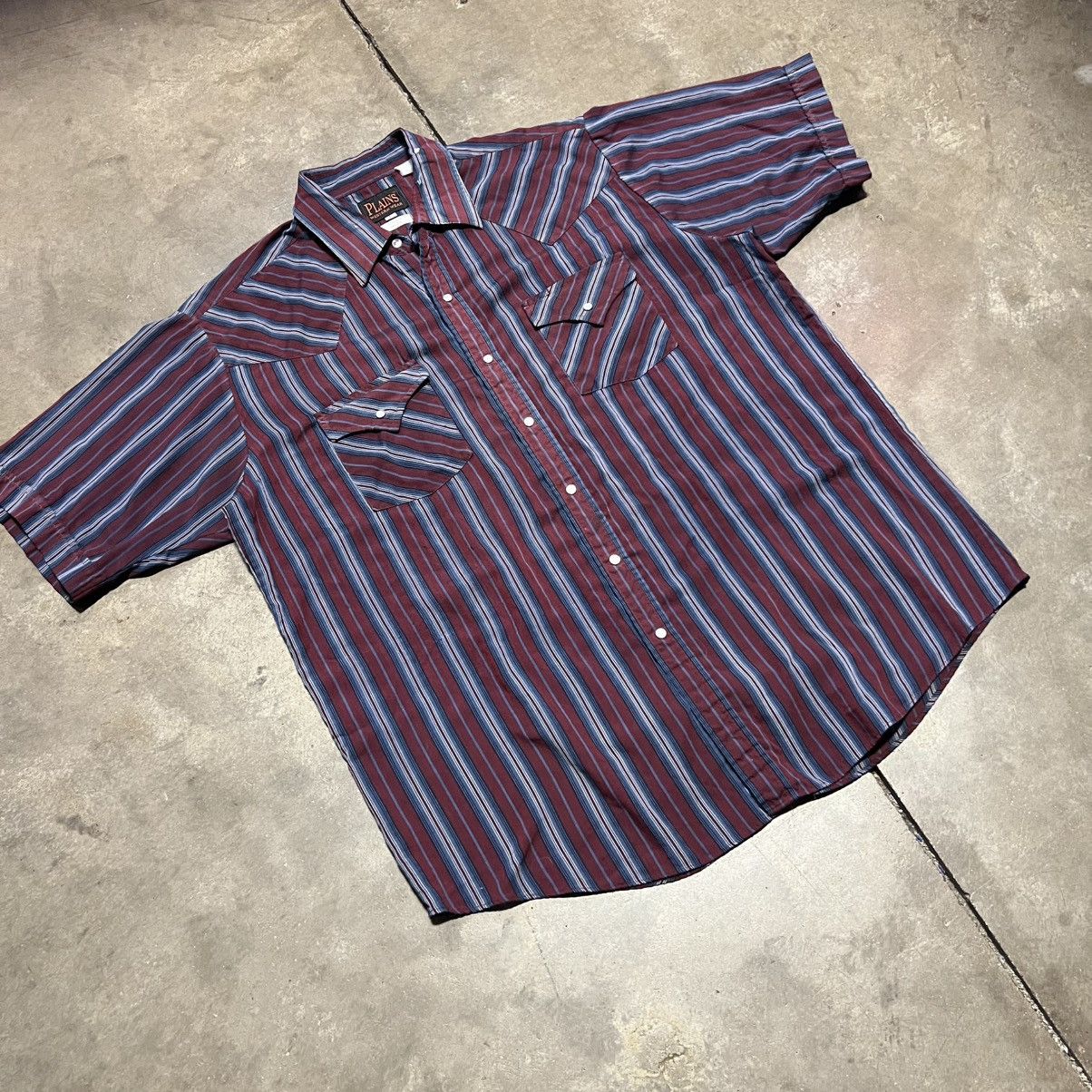 Wrangler Vintage Plains Western Pearl Snap Button Shirt Short Sleeve Size US M / EU 48-50 / 2 - 2 Thumbnail