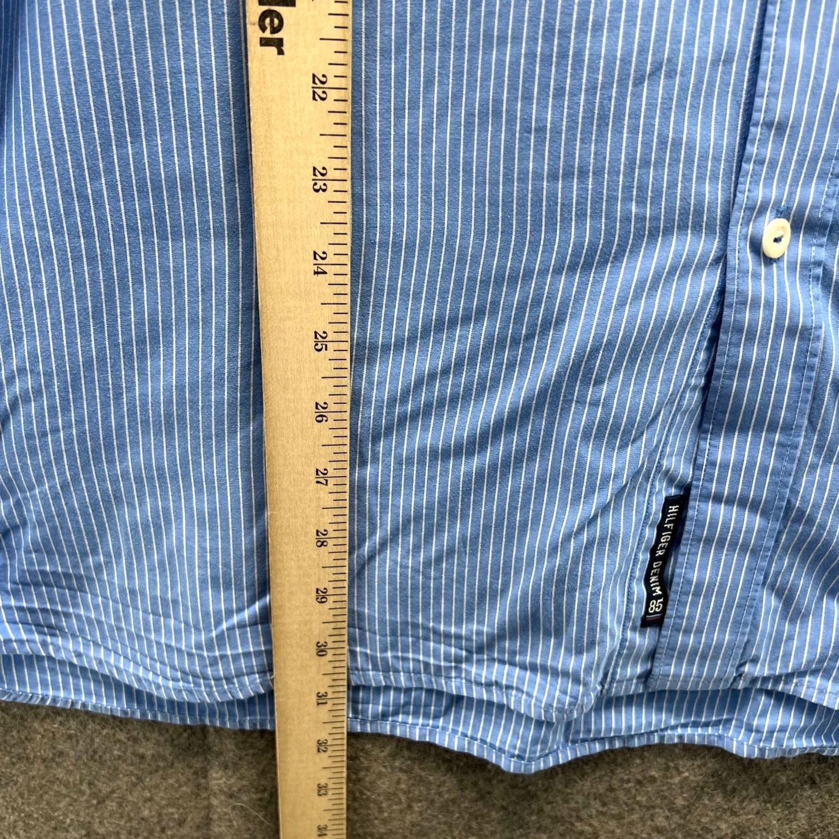 Tommy Hilfiger Tommy Hilfiger Shirt Men XXL Blue Striped Button Front Oxford Vintage US Size US XXL / EU 58 / 5 - 4 Thumbnail