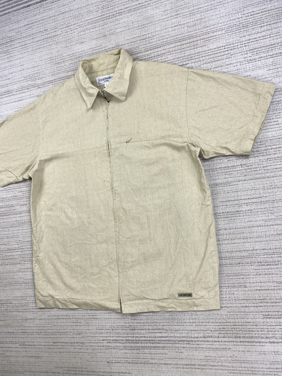 Japanese Brand × Kansai Yamamoto Vintage Kansai Yamamoto Homme Zipper Shirt Jacket Size US M / EU 48-50 / 2 - 4 Thumbnail