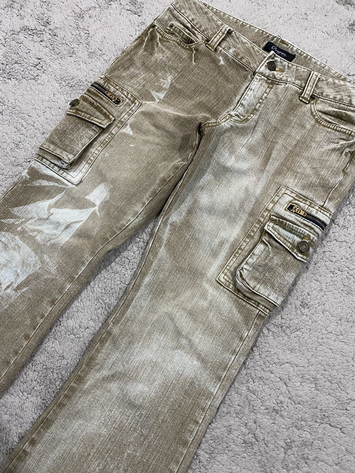 Japanese Brand Oririn Cargo Multipocket Flared Punk Style Jeans Denim Size US 31 - 6 Thumbnail