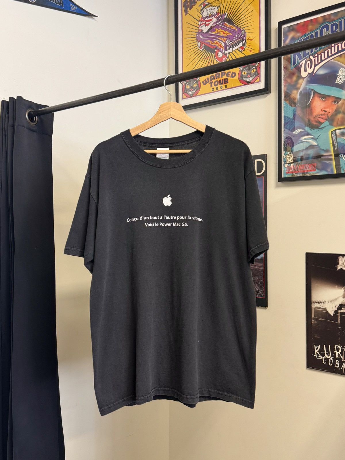 Apple Vintage 2000s Apple G5 “Built for speed” French tee Size US L / EU 52-54 / 3 - 1 Thumbnail