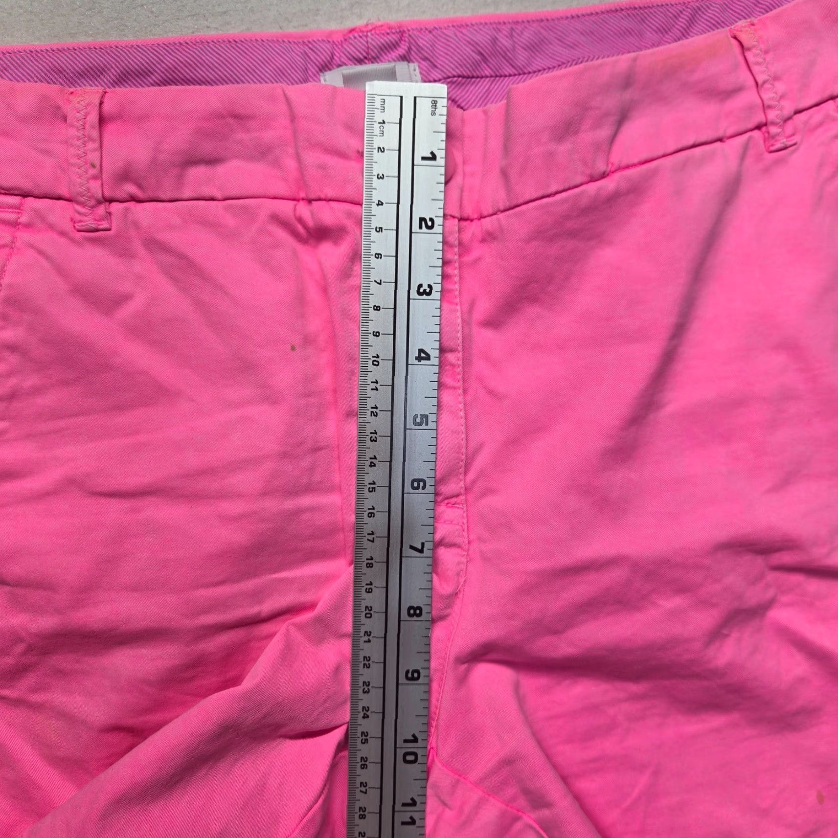 Vintage VINTAGE Crown & Ivy Women's Shorts Size 10 Pink Chino Pockets 90s Summer Womens Size 32" / US 10 / IT 46 - 6 Thumbnail