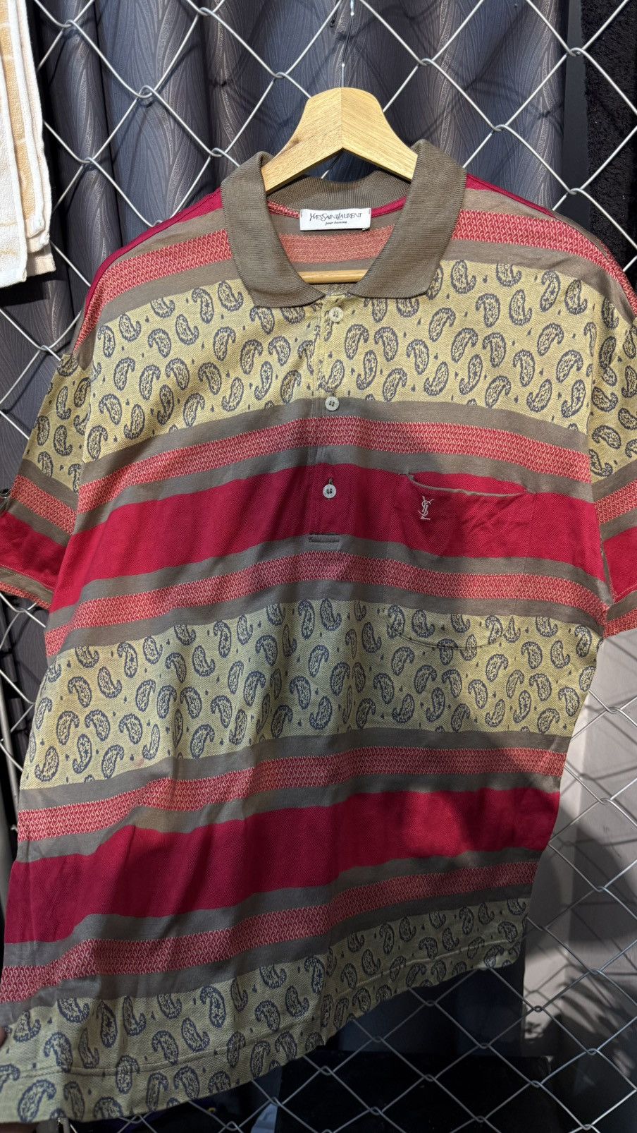 Yves Saint Laurent VINTAGE YVES SAINT LAURENT (YSL) PAISLEY HALF SILK FABRIC Size US S / EU 44-46 / 1 - 2 Thumbnail
