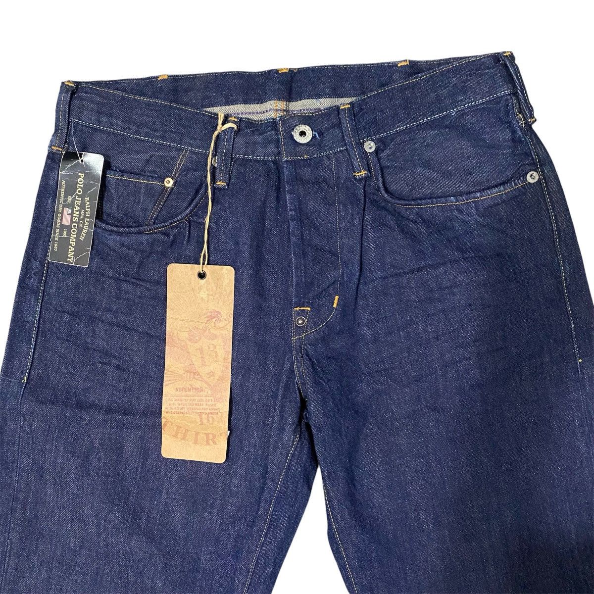 Polo Ralph Lauren 🔥DEADSTOCK🔥 Polo Jeans Co. Ralph Lauren Raw Denim Jeans 15oz Size US 30 / EU 46 - 6 Thumbnail