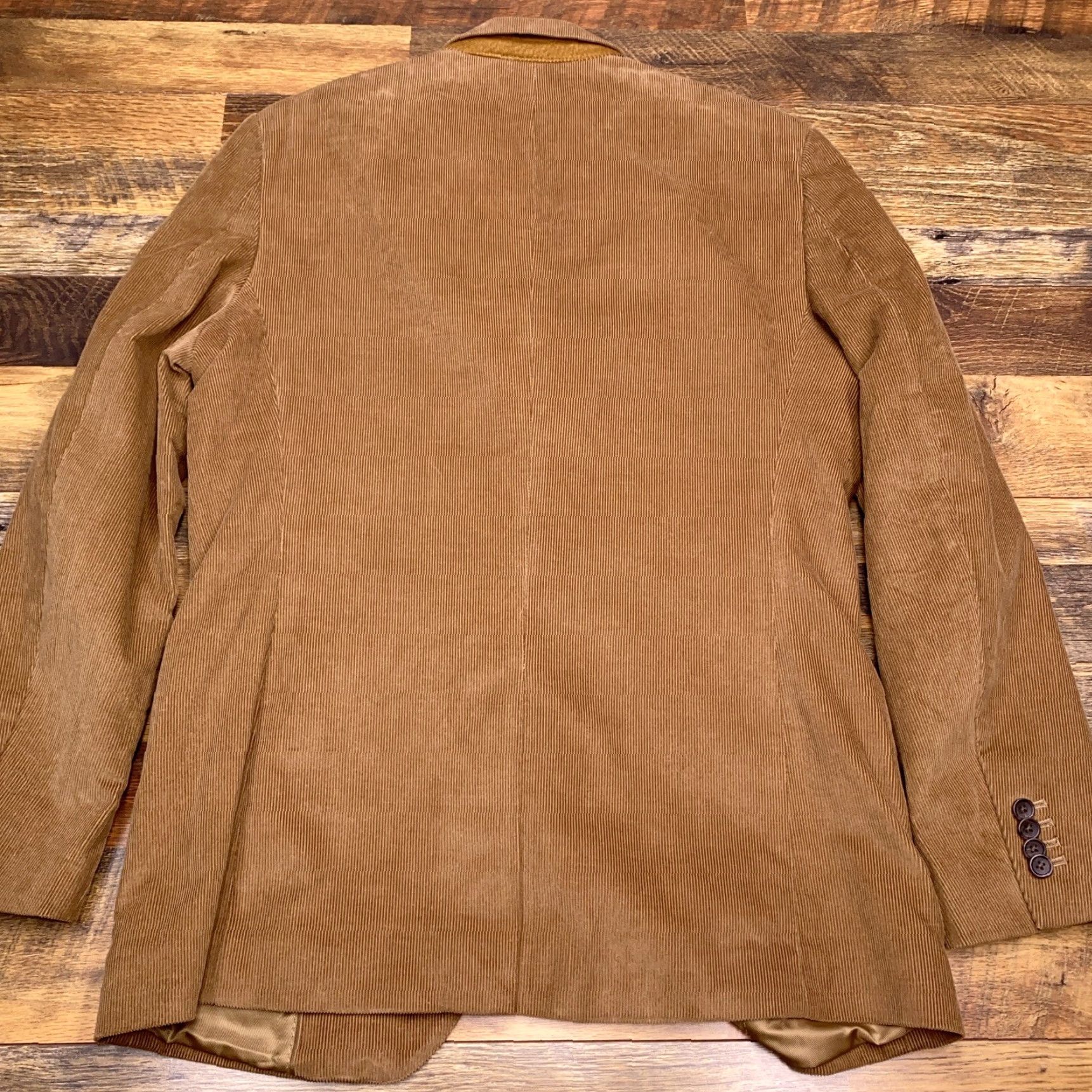 Banana Republic VINTAGE not applicable; Banana Republic Sport Coat Blazer 42R Brown Corduroy Single-Breasted 2-Button Notch Lapel Men Regular Size 42R - 2 Thumbnail
