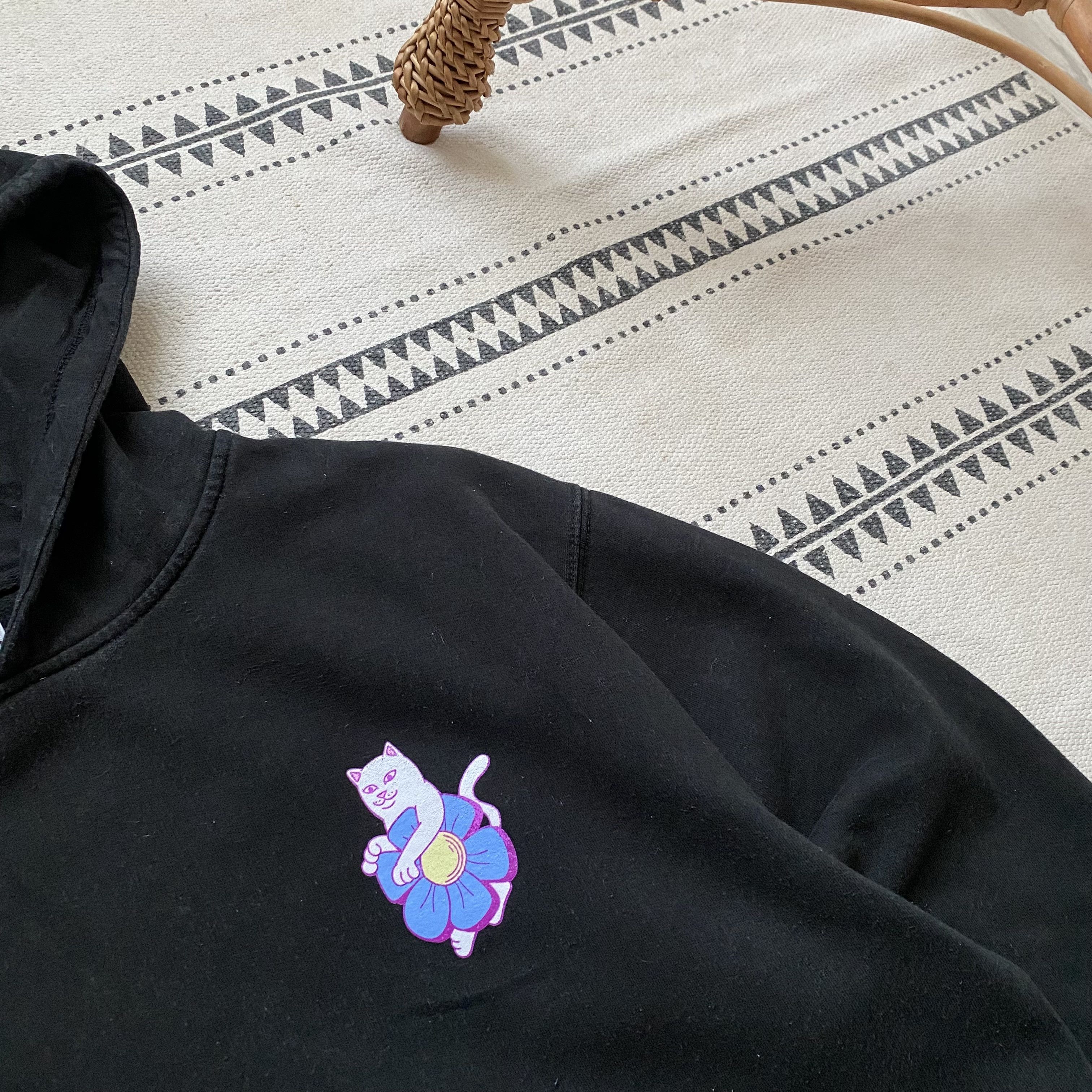 RIPNDIP Vintage Ripndip Logo Black Hoodie Cats art print Size US M / EU 48-50 / 2 - 6 Thumbnail