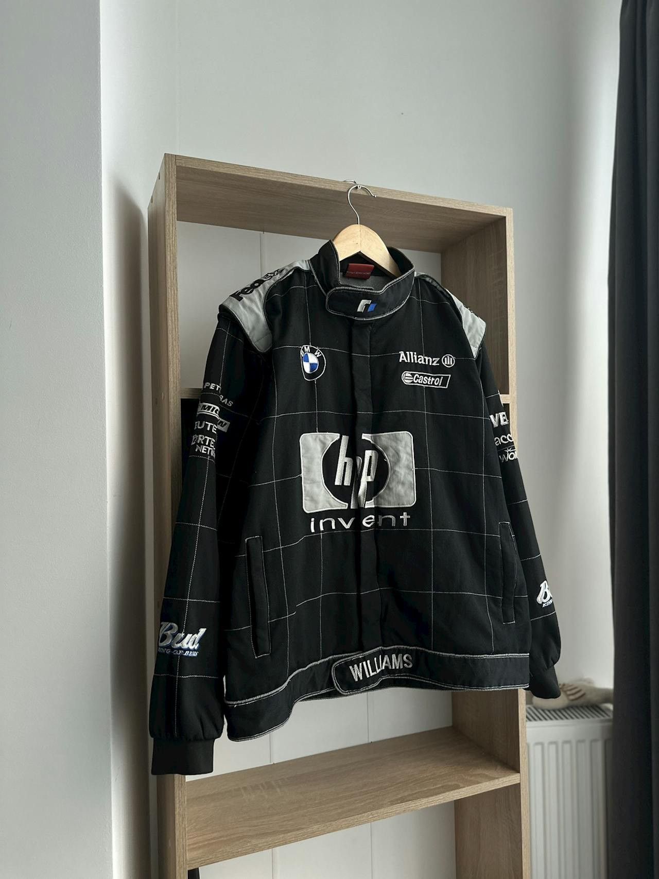 image of Vintage Bmw Racing Hp Ivent Racing Jacket Black Formula Uno, Men's (Size Medium)
