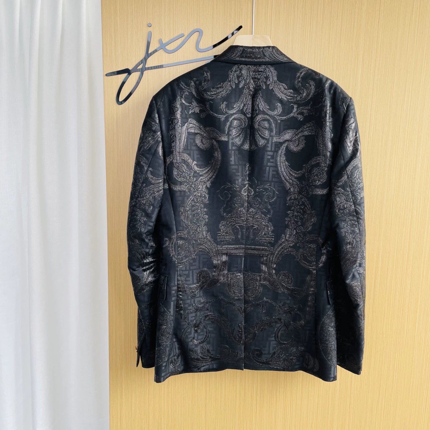 Versace Versace x FENDI Runway Men's Black 44 Suit Unused Size 44R - 2 Thumbnail