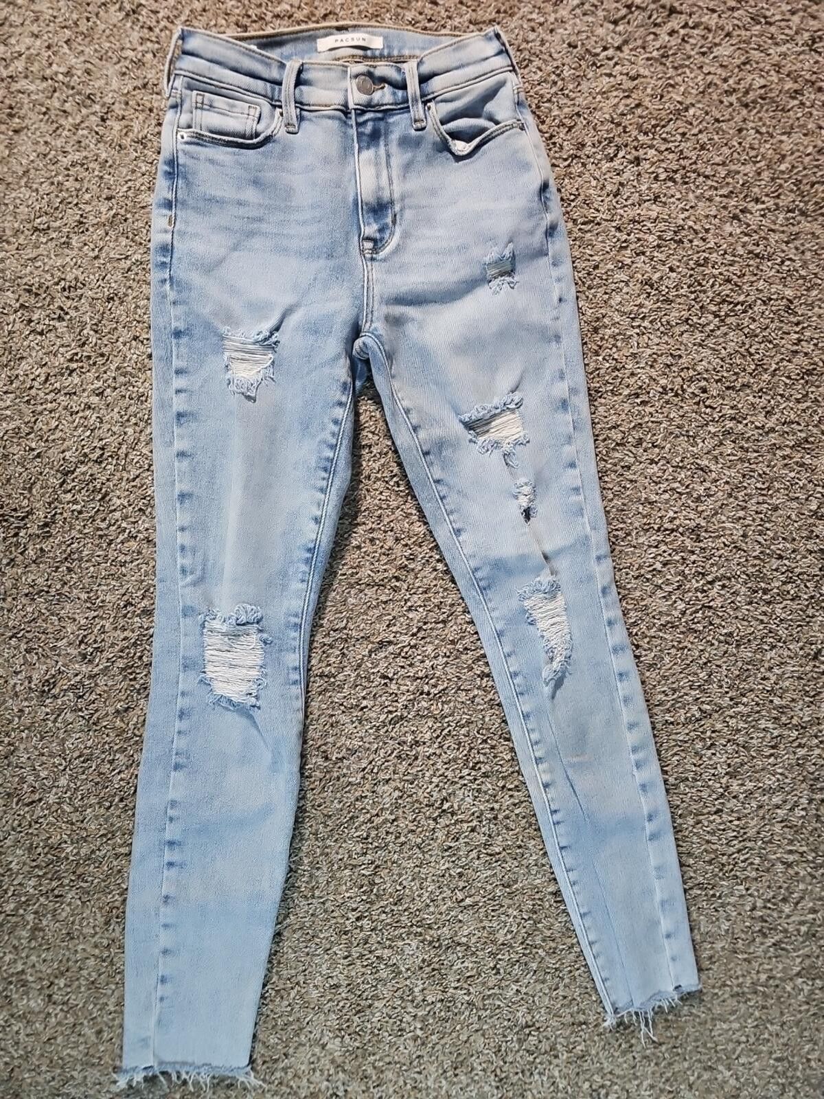 Pacsun Pacsun Sz 24 High Rise Jegging Destroyed Jeans Size 24" / US 00 / IT 34 - 1 Thumbnail