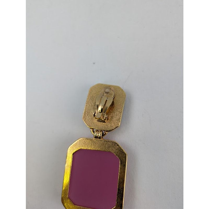 Saint Laurent Paris o1rshd1 Size: OS / Octagon Earring in Metal and Resin Multi Size ONE SIZE - 7 Thumbnail