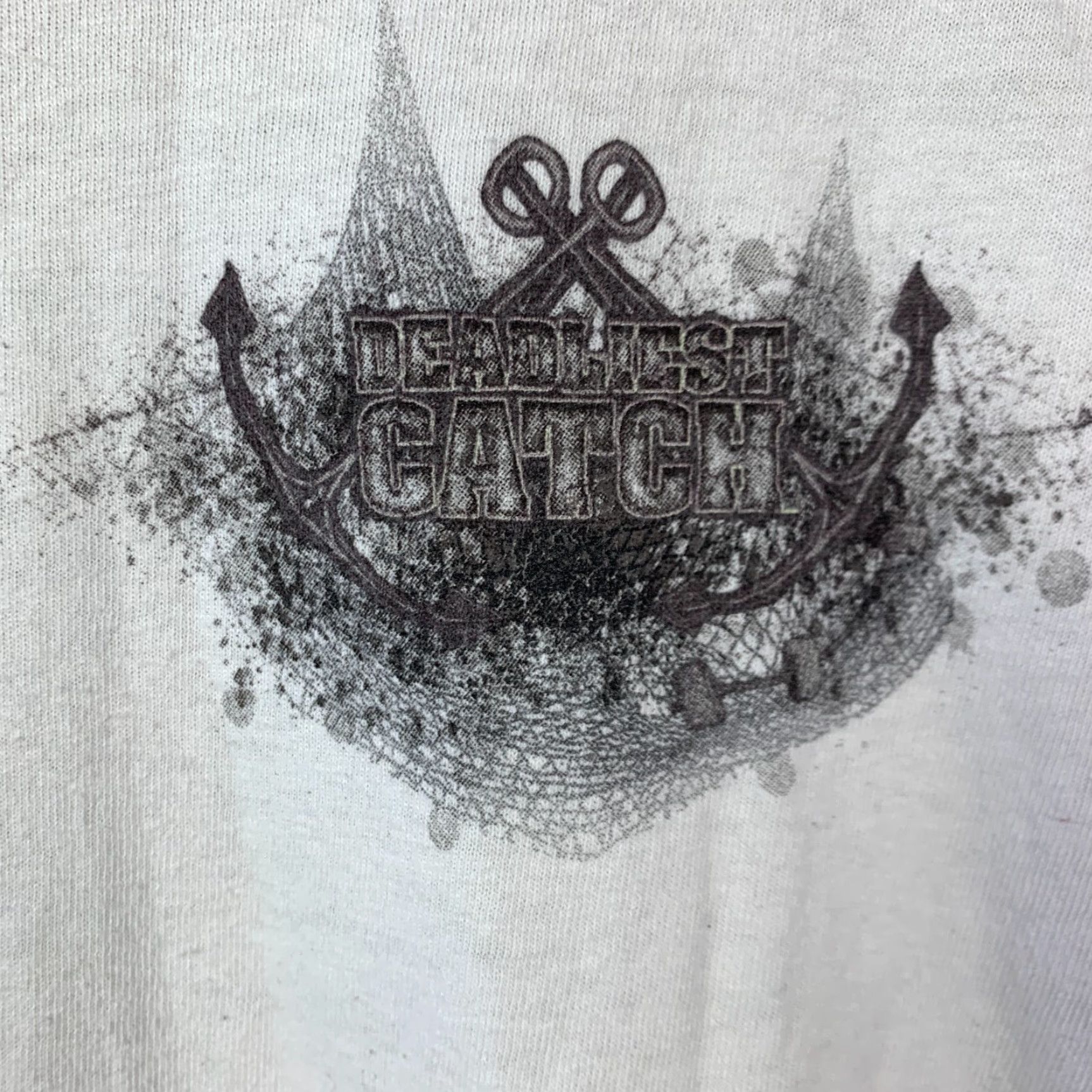 Delta Delta Y2K Early Seasons Deadliest Catch Graphic Tee T-Shirt M White Unisex Adults Short Sleeve Crew Neck 100% Cotton Size US M / EU 48-50 / 2 - 6 Thumbnail
