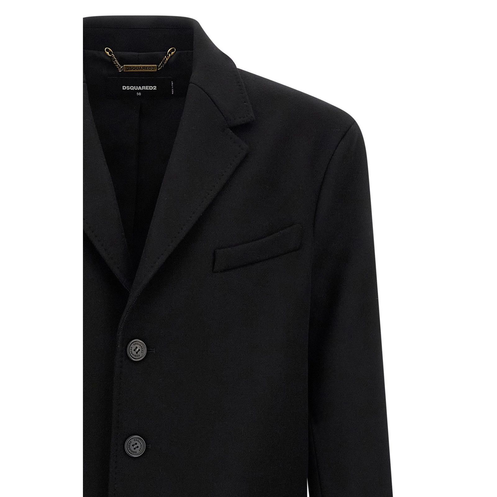 Dsquared2 DSQUARED2 Black Wool Coat New & Authentic (Men's size:M;) Size US M / EU 48-50 / 2 - 3 Thumbnail