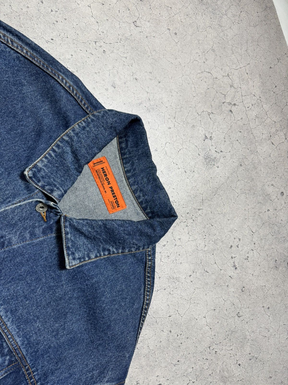 Heron Preston Heron Preston Big Logo Denim Bomber Jacket Size M Luxury Size US M / EU 48-50 / 2 - 7 Thumbnail