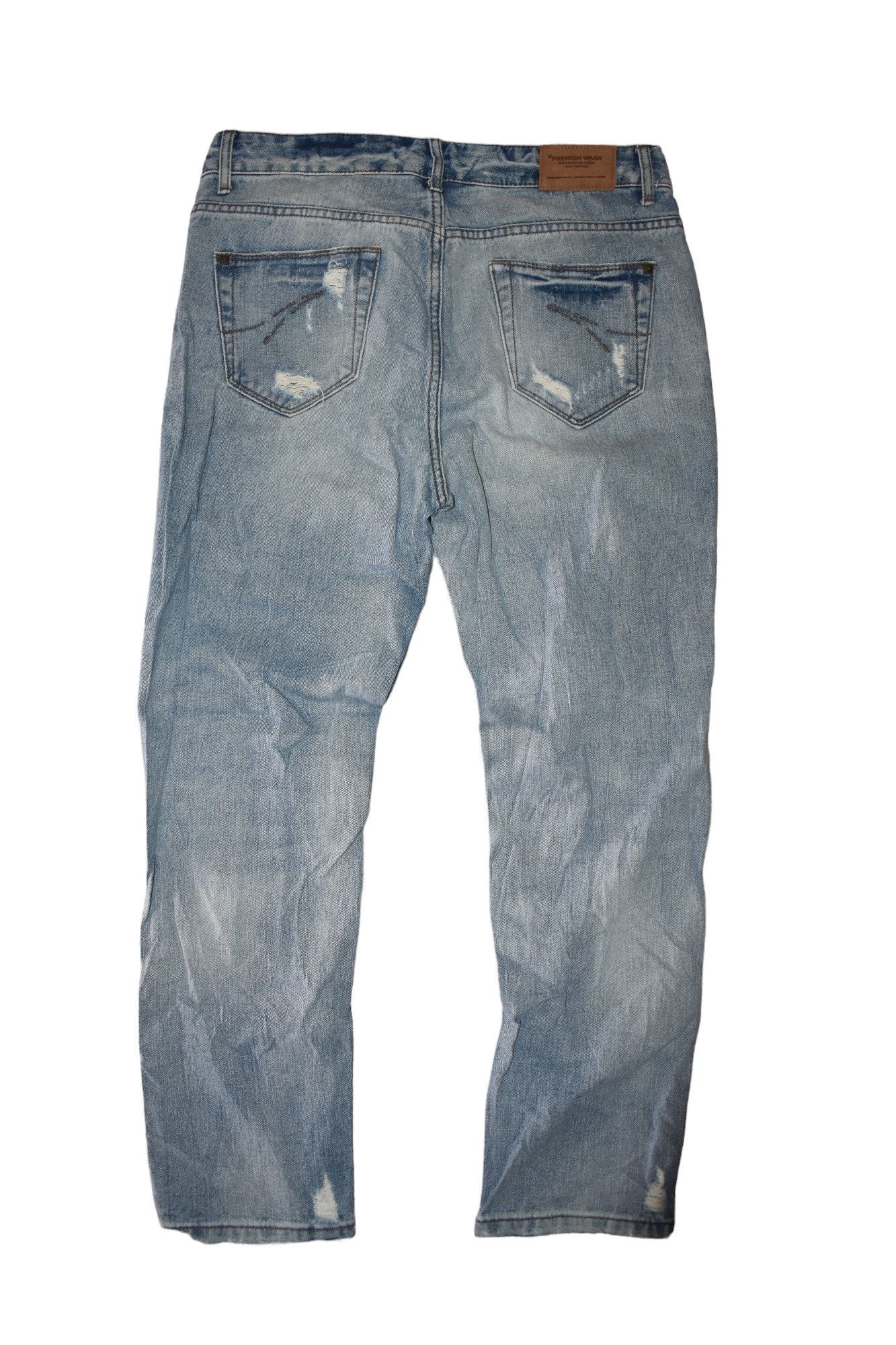 Zara Zara distressed denim Blue wash Size US 31 - 3 Thumbnail