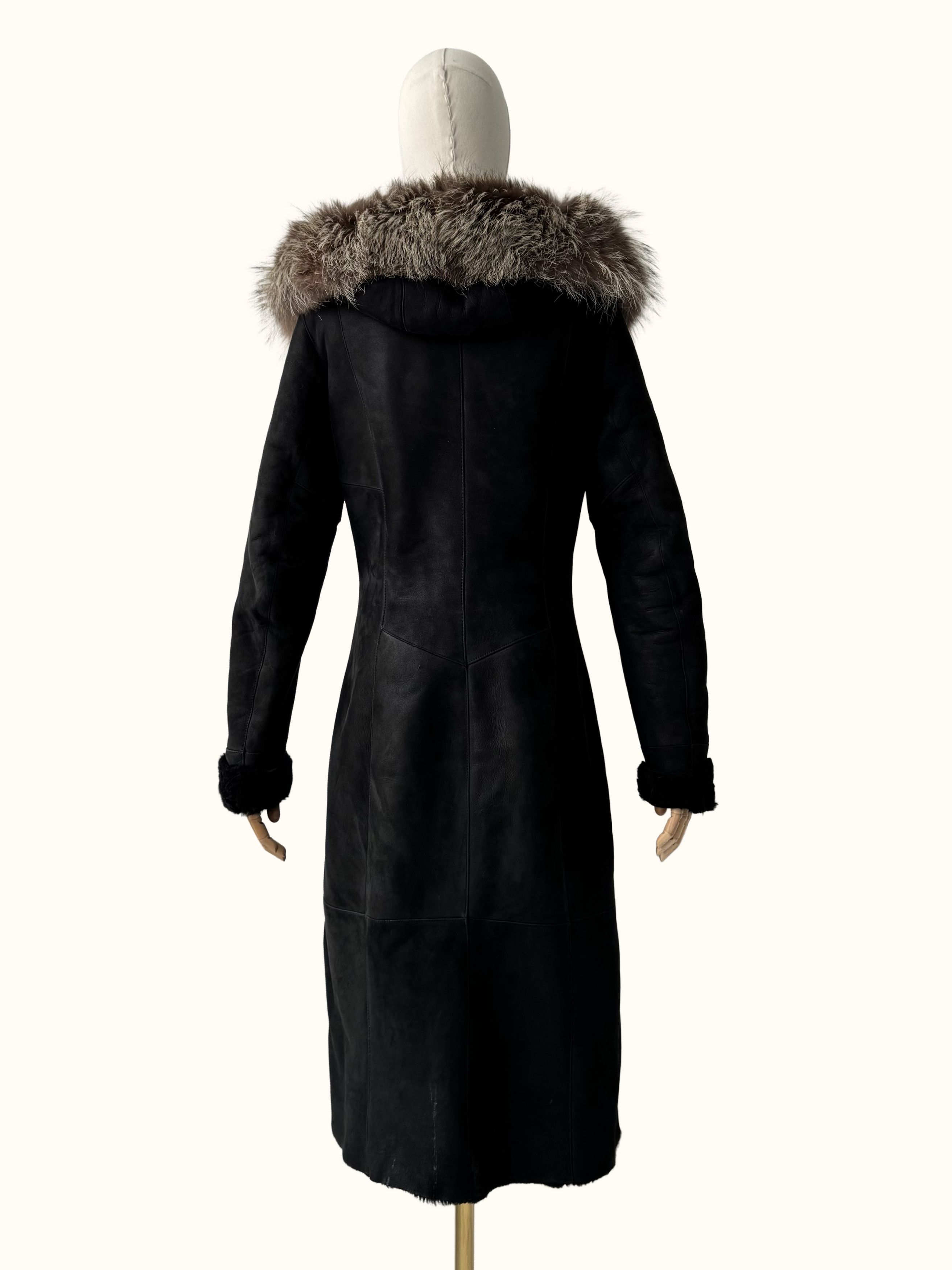 Vintage Vintage Real Lambskin Hooded Coat(B409)E2D15 Size S / US 4 / IT 40 - 4 Thumbnail