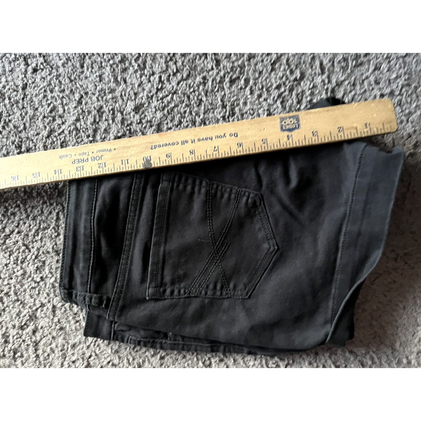 Vintage VINTAGE Aeropostale Women's Shorts Size 12 High Waist Black Denim Hot Pants Stretch Casual Size 34" / US 12 / IT 48 - 6 Thumbnail