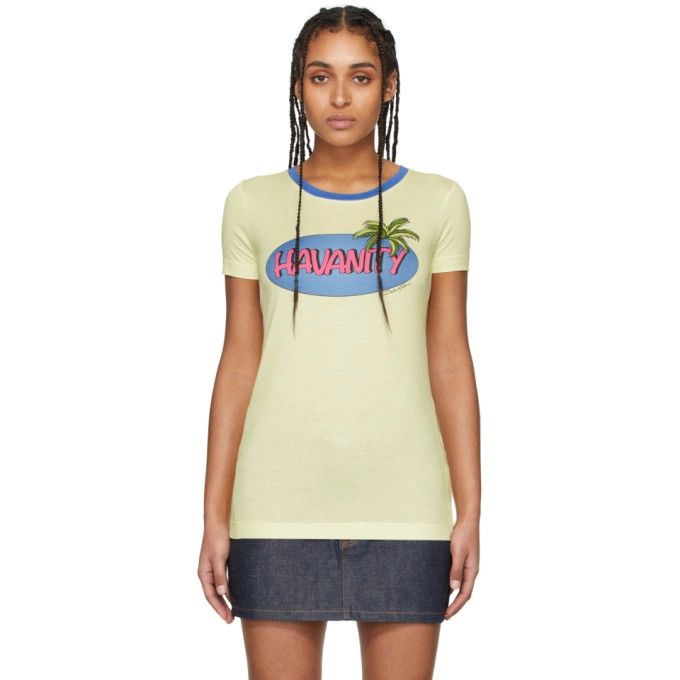 Dolce & Gabbana o1y0925 Crewneck T-Shirt in Pastel Yellow Size M / US 6-8 / IT 42-44 - 1 Thumbnail