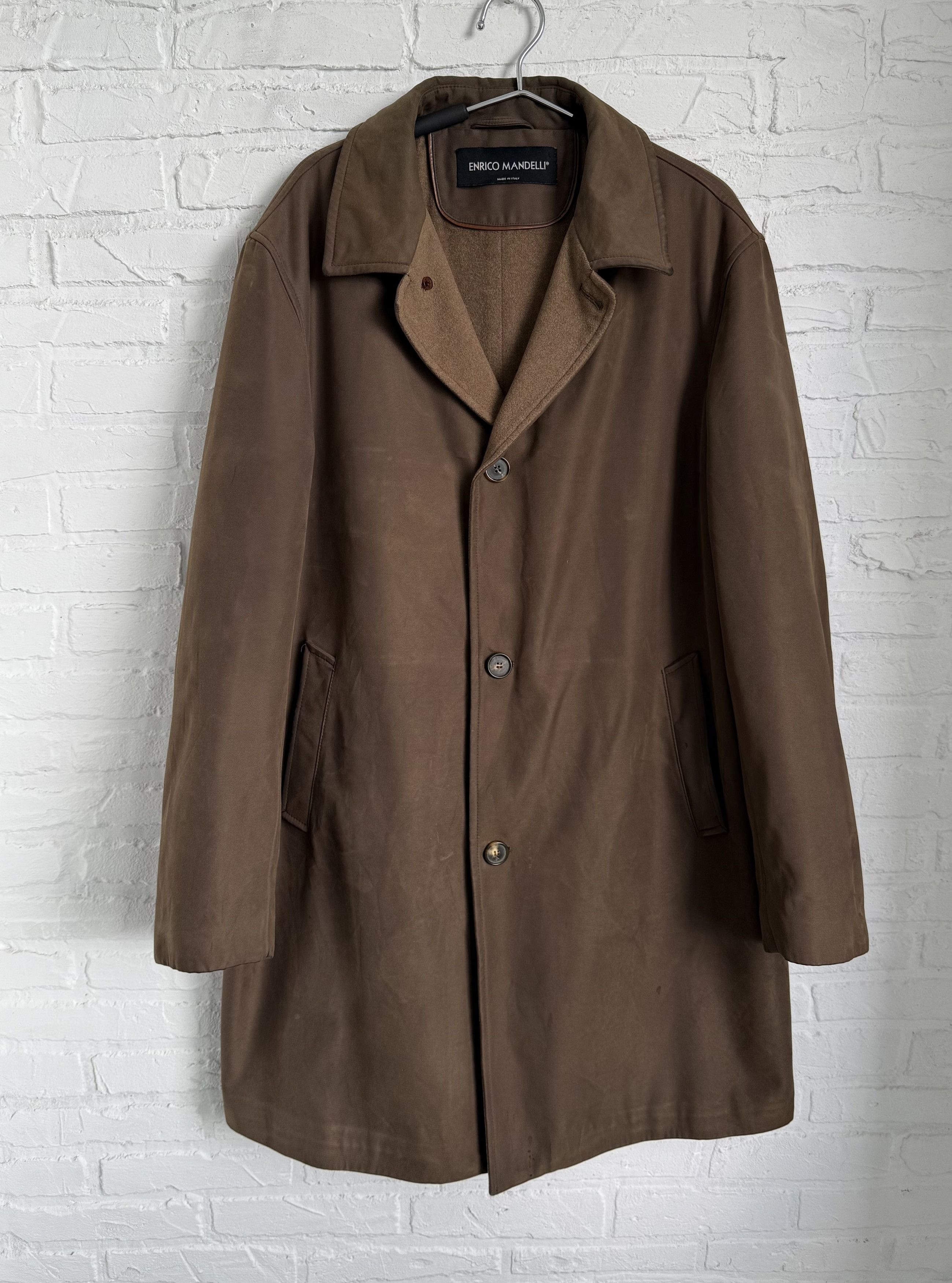 Other Enrico Mandelli mens coat cashmere wool inside Size US XL / EU 56 / 4 - 1 Thumbnail