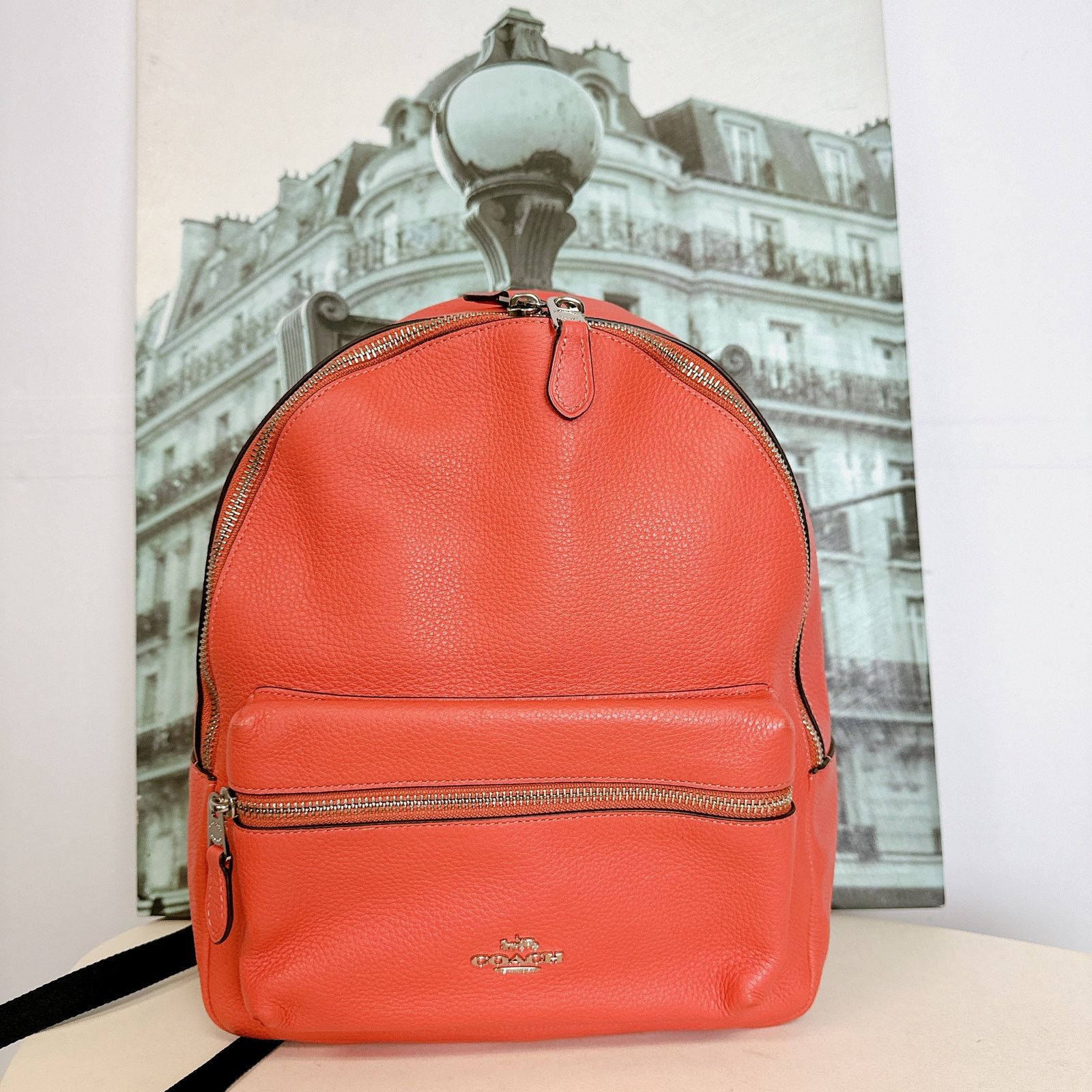 Coach F30550 Medium Charlie Backpack IN Coral