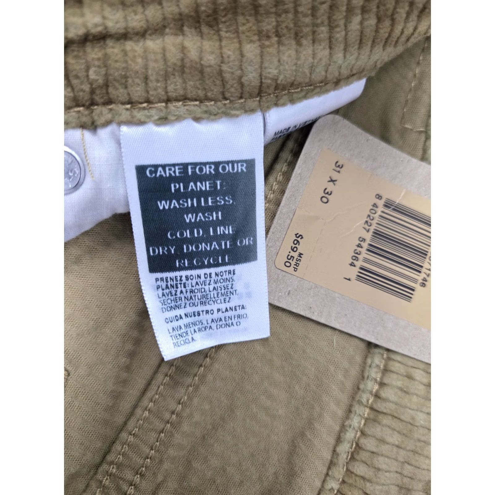 Levi's Levi's Womens Boyfriend Mid Rise Tapered Leg Corduroy Pants NWT 31/30 #8671 Size 24" / US 00 / IT 34 - 6 Thumbnail