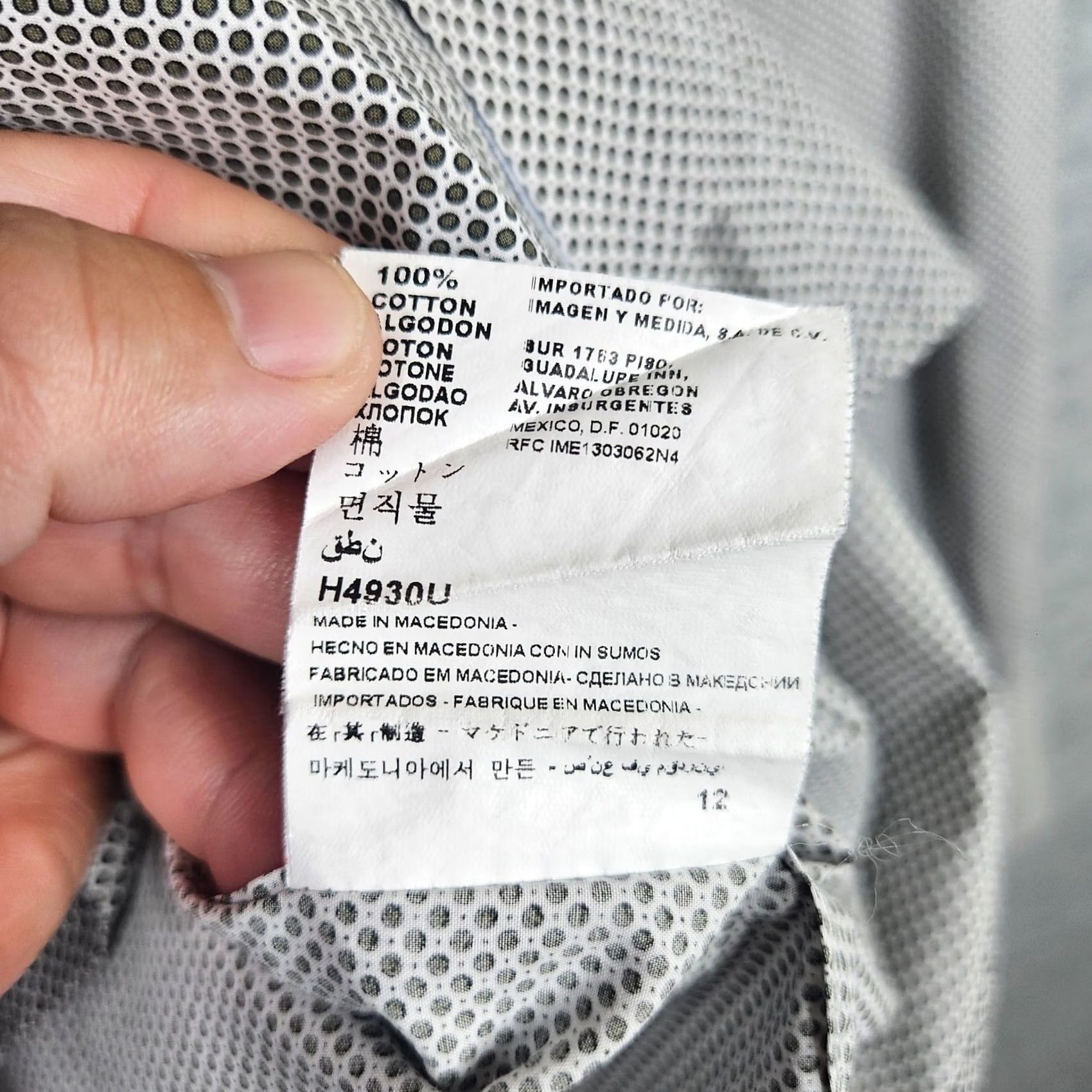 Suitsupply Suitsupply Gray Cotton Button-Up Shirt Mens Regular 39/15.5 Micro Polka Dot Pattern Polka Dot Vintage: No Size US L / EU 52-54 / 3 - 5 Thumbnail