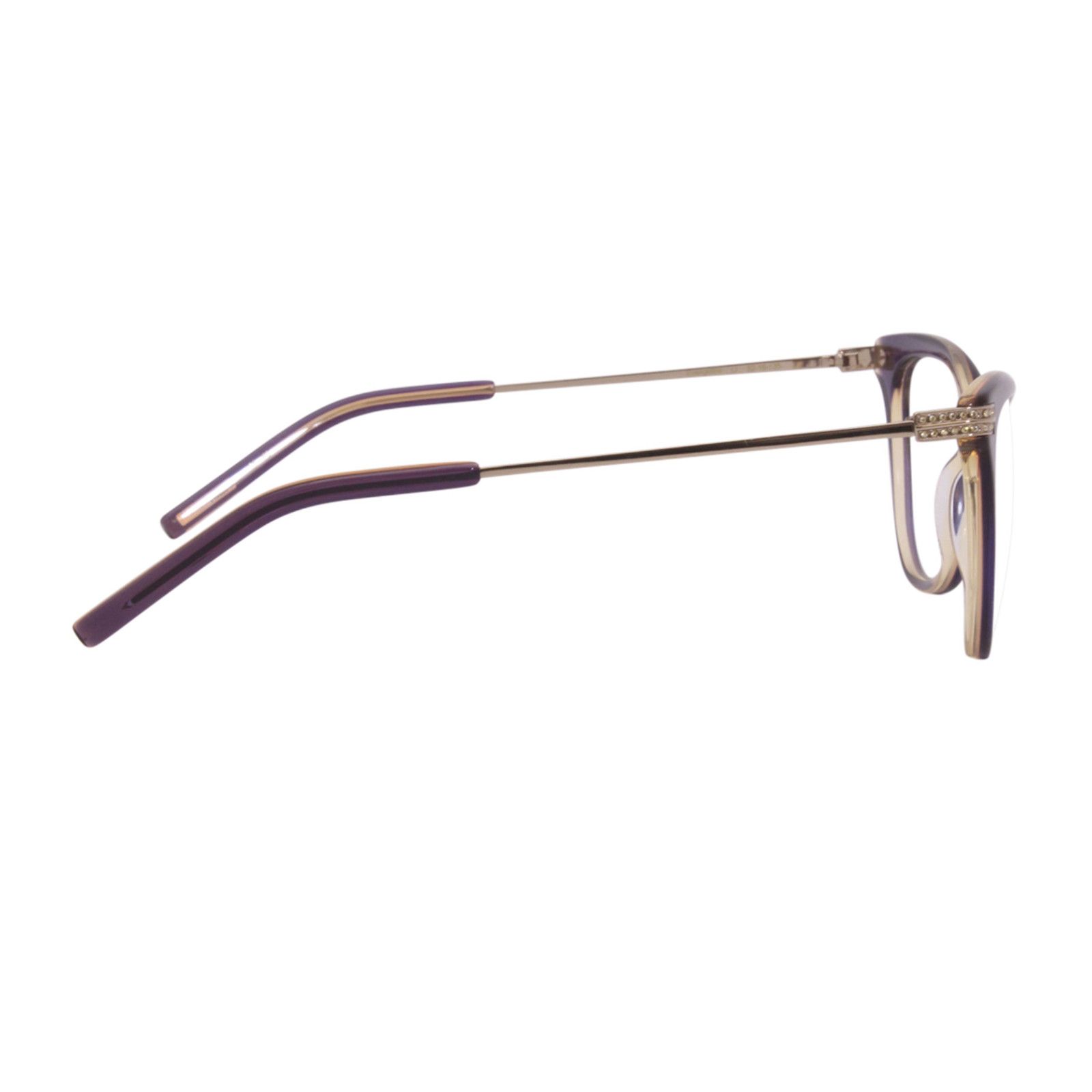 Vera Wang VERA WANG LUXE EVANGELINE LI PURPLE GOLD EYEGLASSES 52-16 Size ONE SIZE - 3 Thumbnail