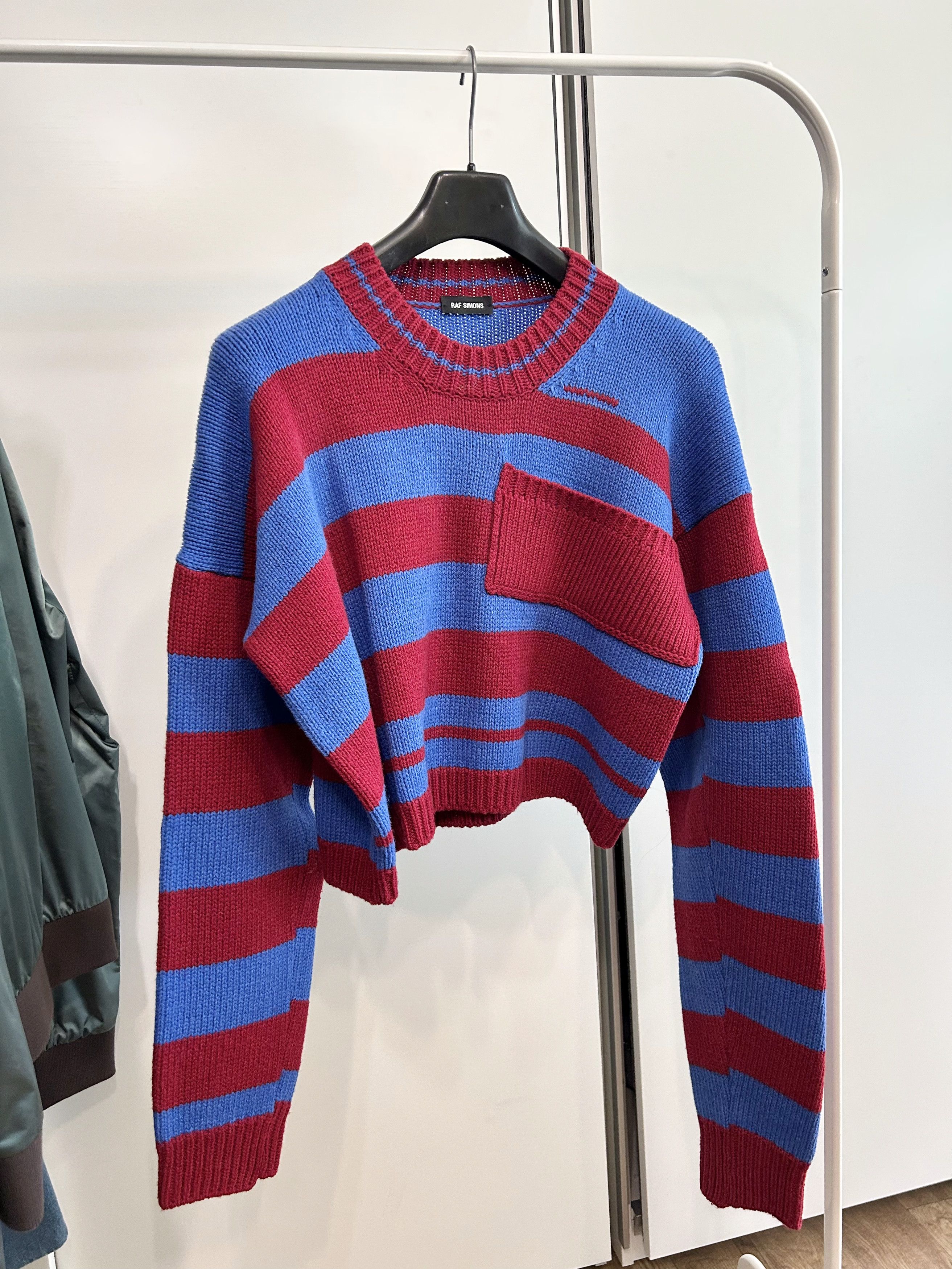 Raf Simons RAF SIMONS Striped Cropped Knit Size US L / EU 52-54 / 3 - 3 Thumbnail